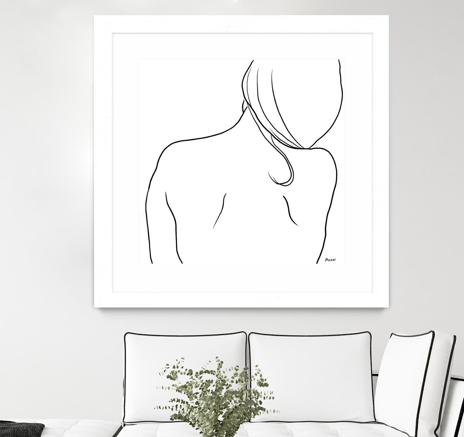 Femme II by Patti Mann on GIANT ART - whites & creams, blacks figurative