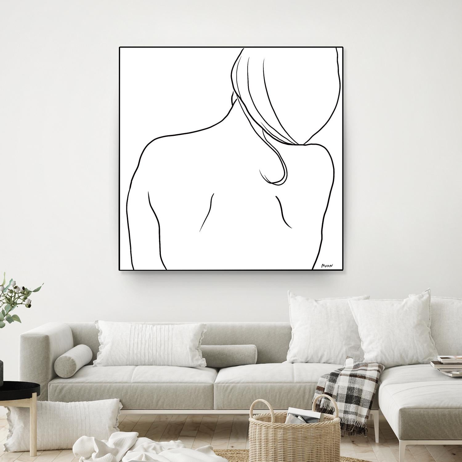 Femme II by Patti Mann on GIANT ART - whites & creams, blacks figurative