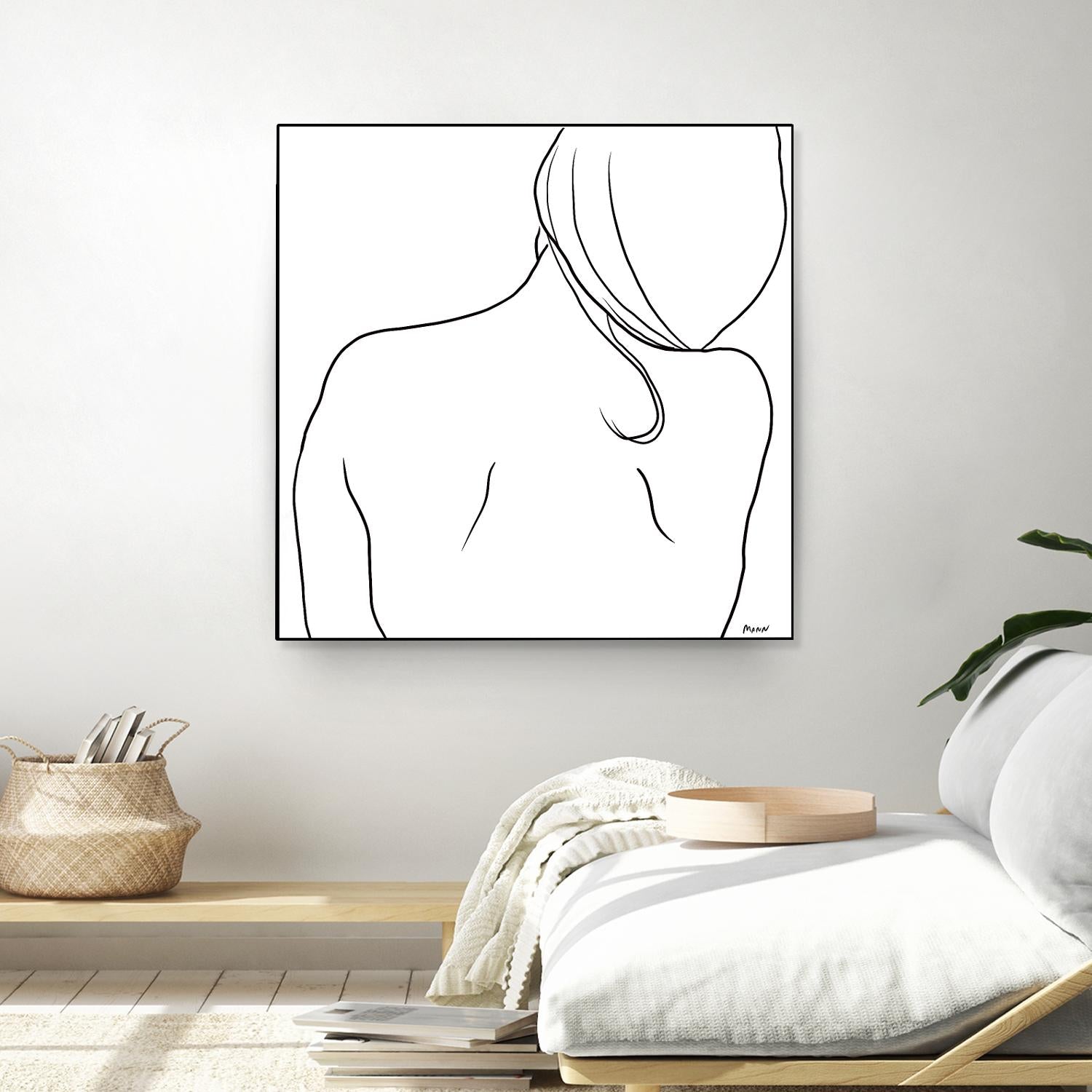 Femme II by Patti Mann on GIANT ART - whites & creams, blacks figurative