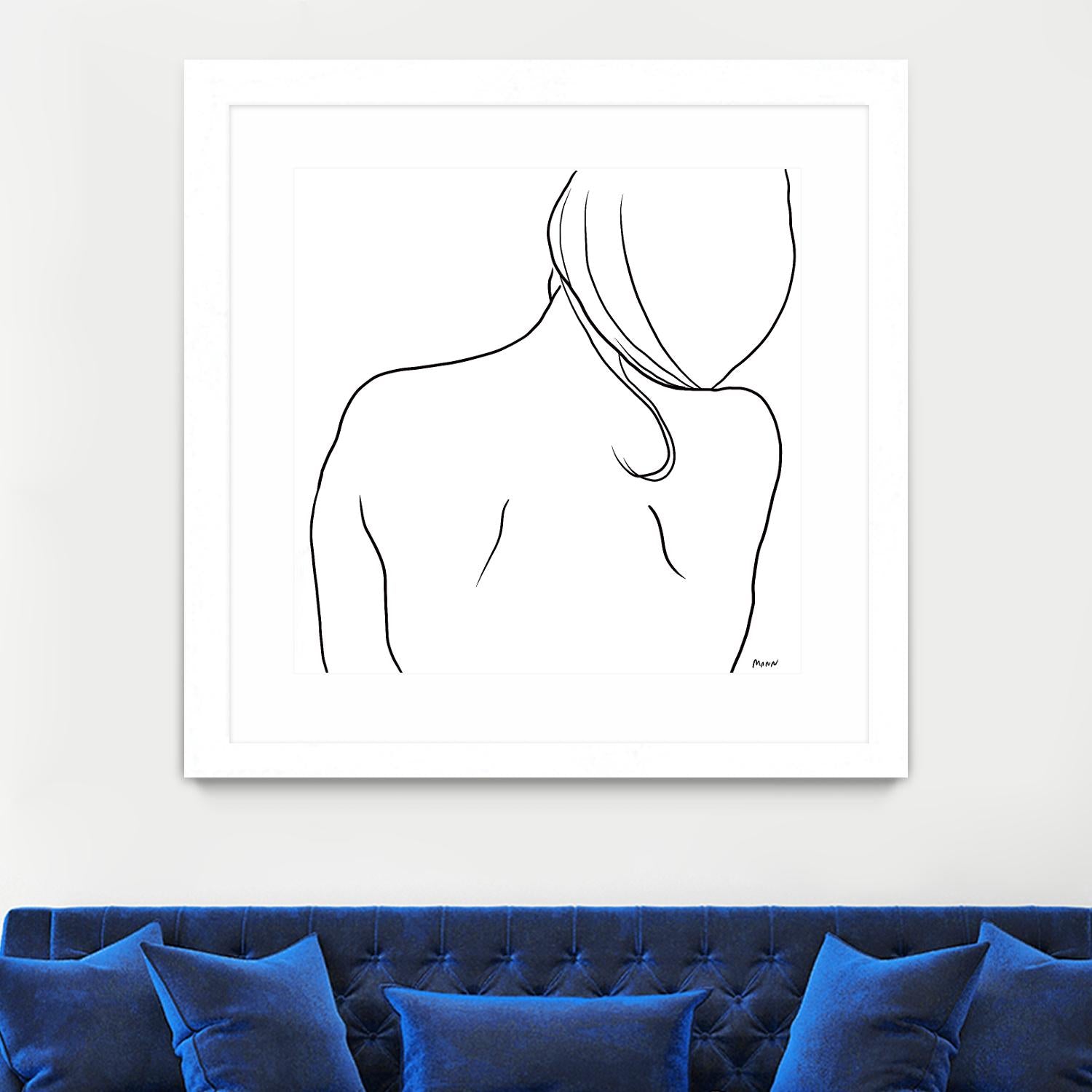 Femme II by Patti Mann on GIANT ART - whites & creams, blacks figurative