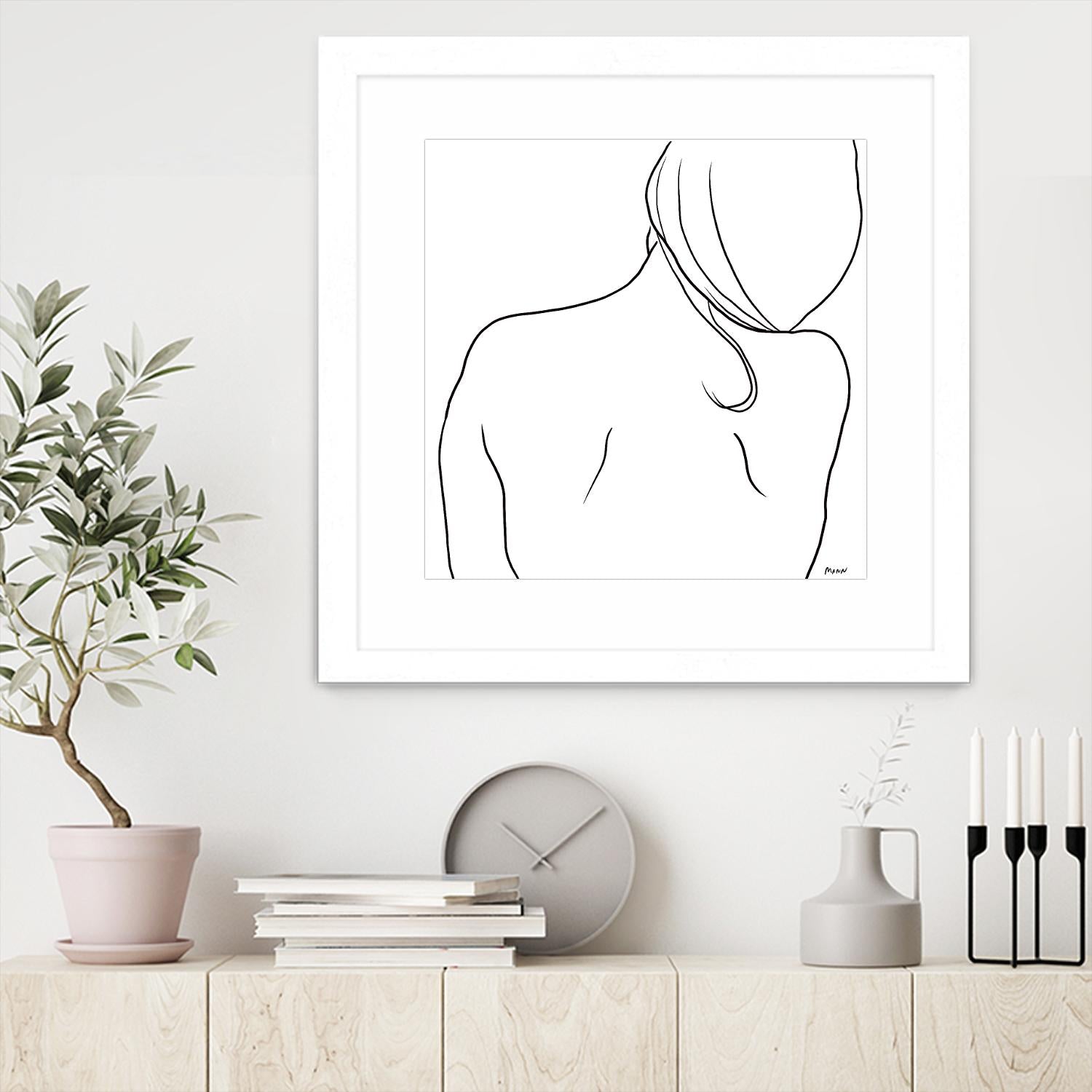 Femme II by Patti Mann on GIANT ART - whites & creams, blacks figurative