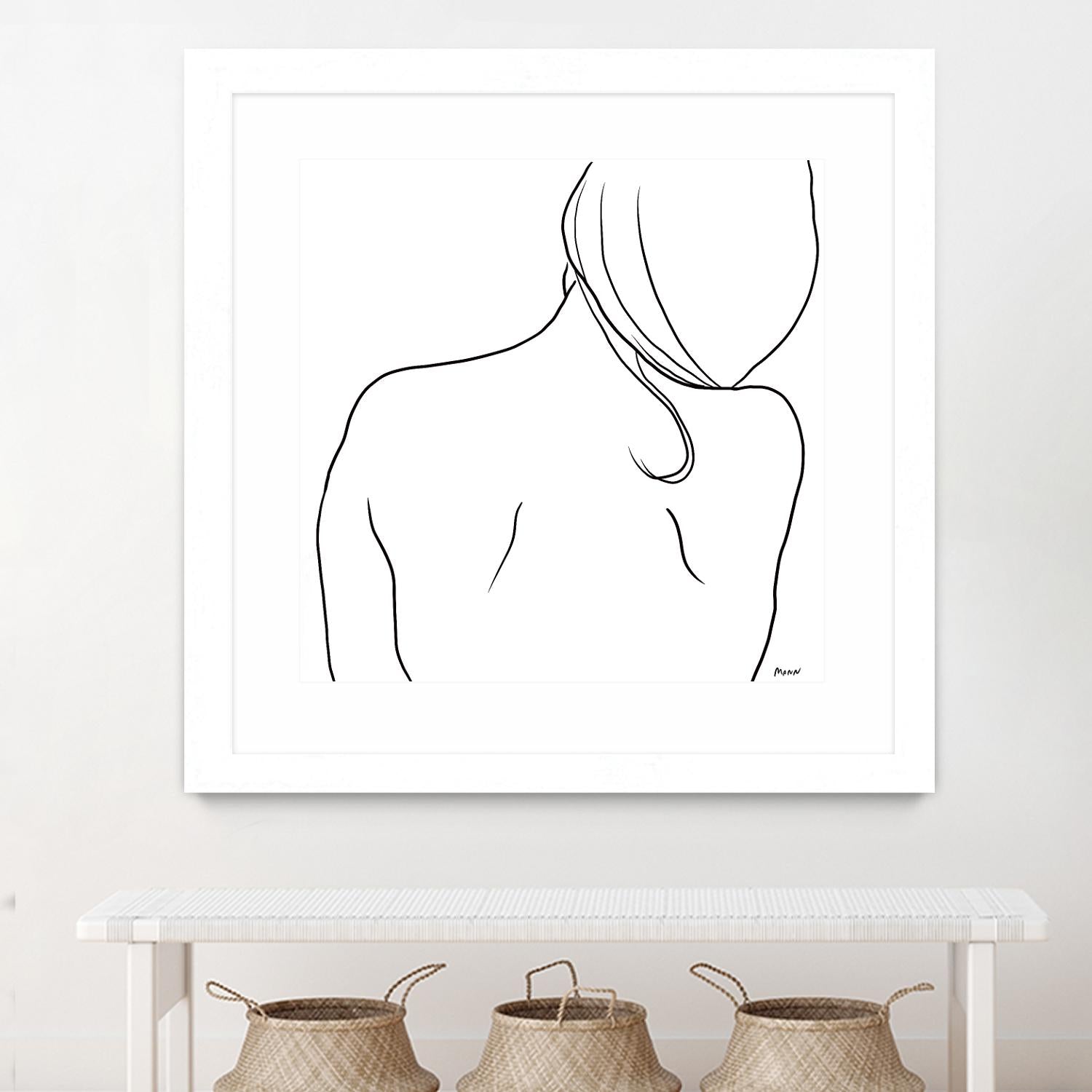 Femme II by Patti Mann on GIANT ART - whites & creams, blacks figurative