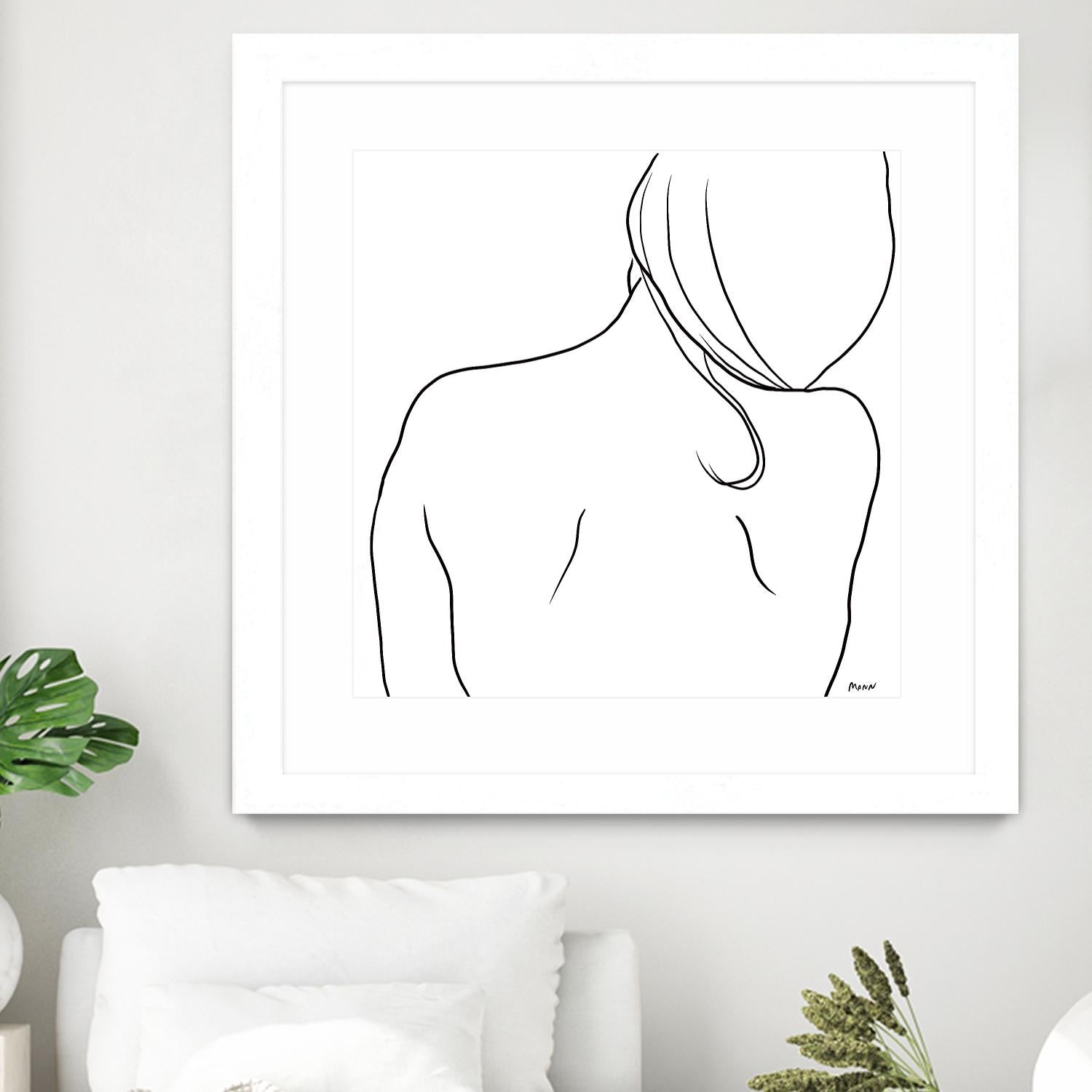 Femme II by Patti Mann on GIANT ART - whites & creams, blacks figurative