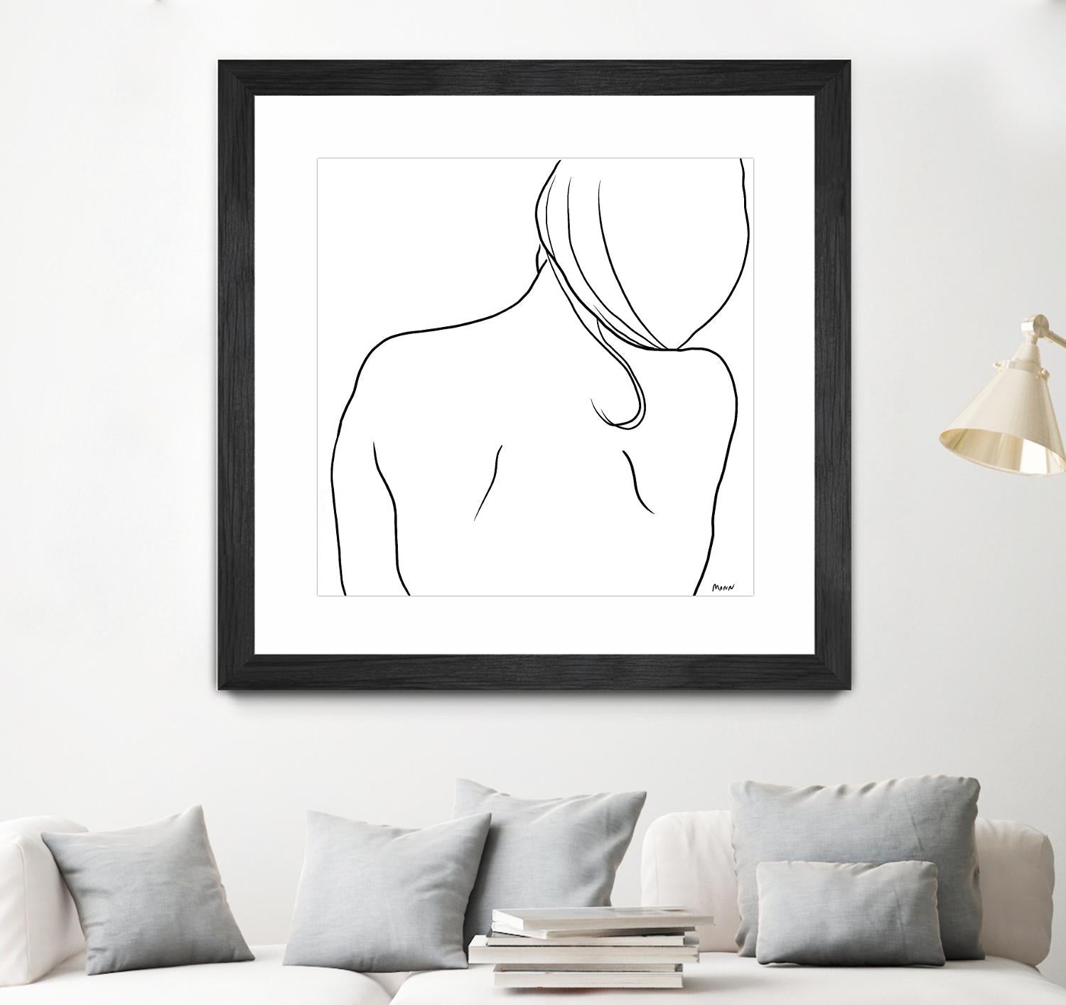 Femme II by Patti Mann on GIANT ART - whites & creams, blacks figurative