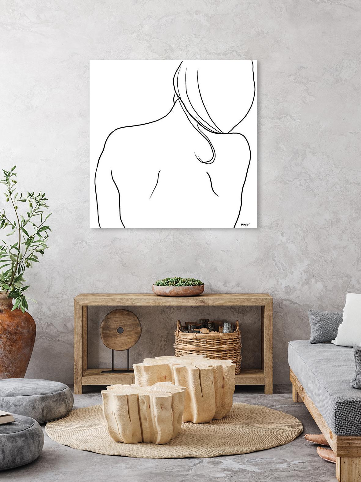 Femme II by Patti Mann on GIANT ART - whites & creams, blacks figurative