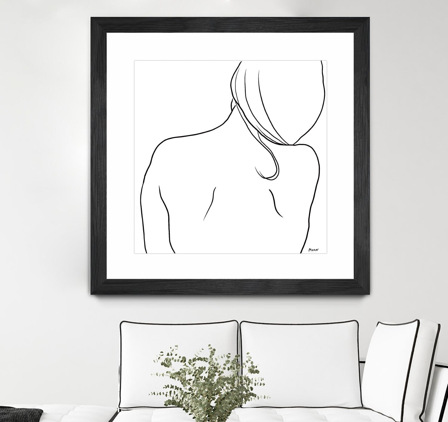 Femme II by Patti Mann on GIANT ART - whites & creams, blacks figurative