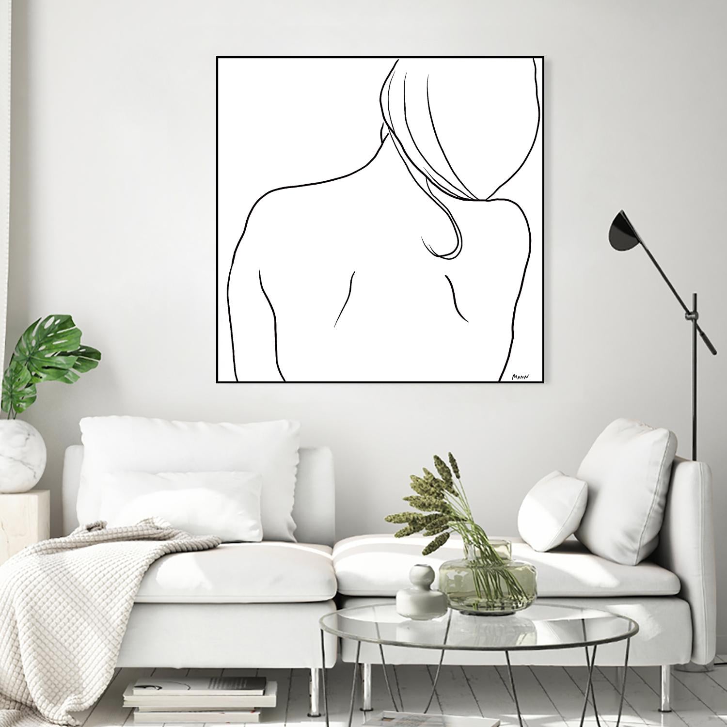 Femme II by Patti Mann on GIANT ART - whites & creams, blacks figurative