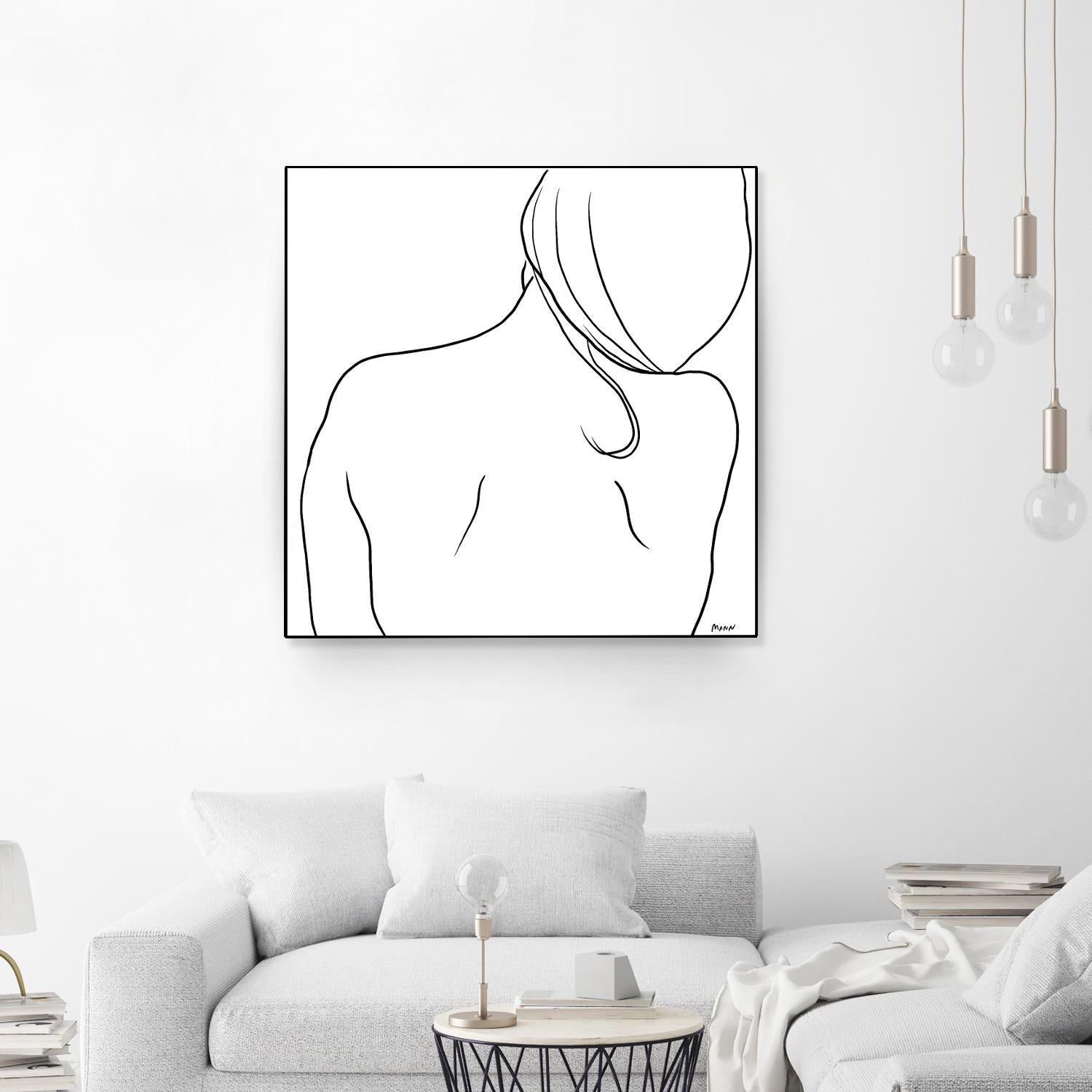 Femme II by Patti Mann on GIANT ART - whites & creams, blacks figurative
