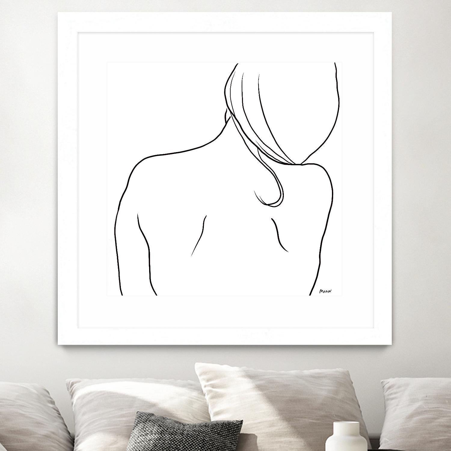 Femme II by Patti Mann on GIANT ART - whites & creams, blacks figurative