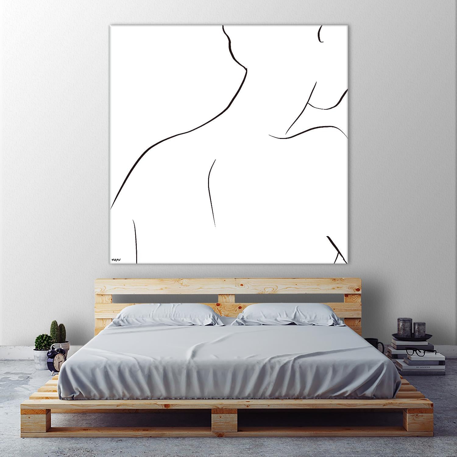 Femme III by Patti Mann on GIANT ART - whites & creams, blacks figurative