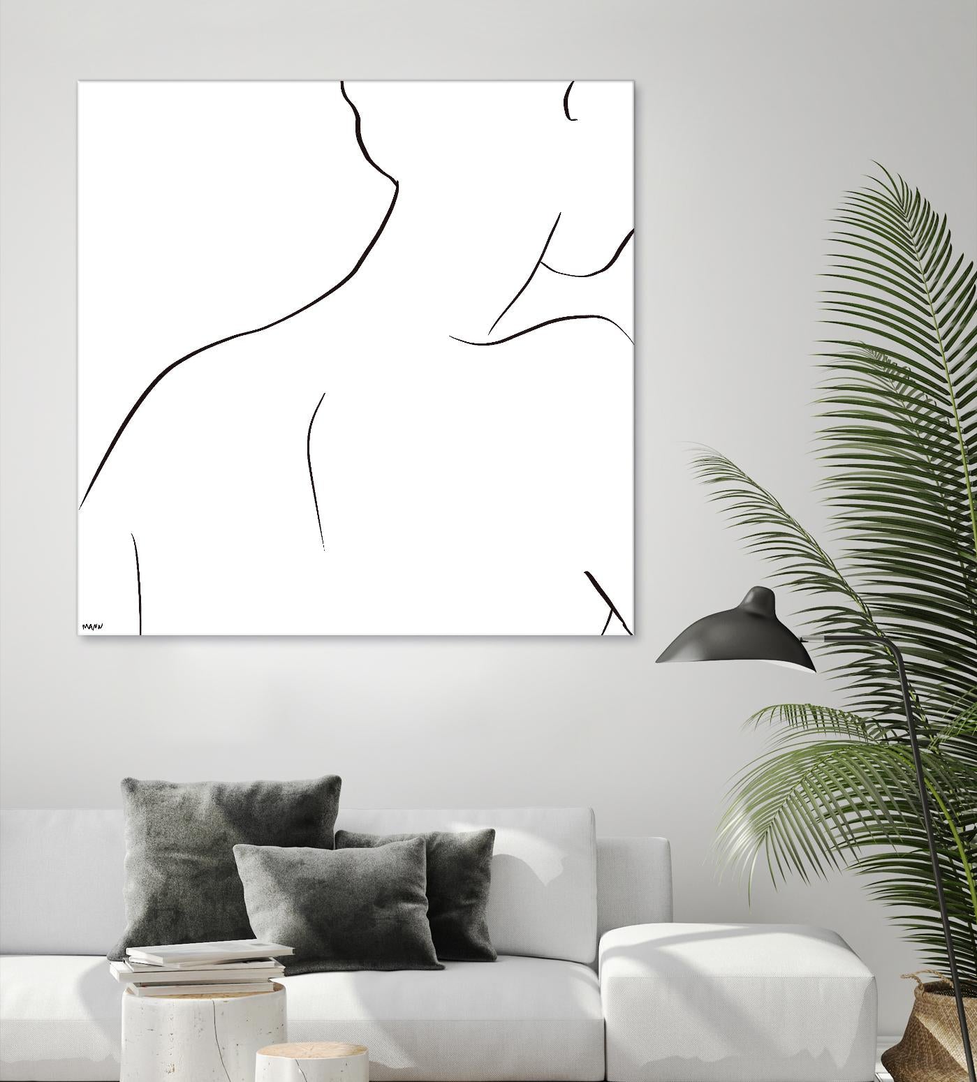 Femme III by Patti Mann on GIANT ART - whites & creams, blacks figurative