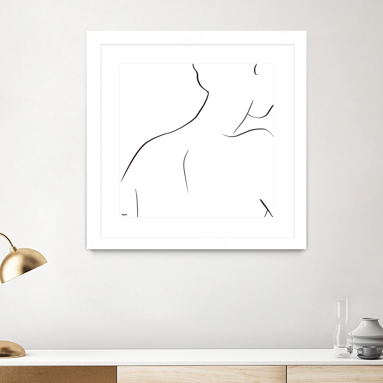 Femme III by Patti Mann on GIANT ART - whites & creams, blacks figurative