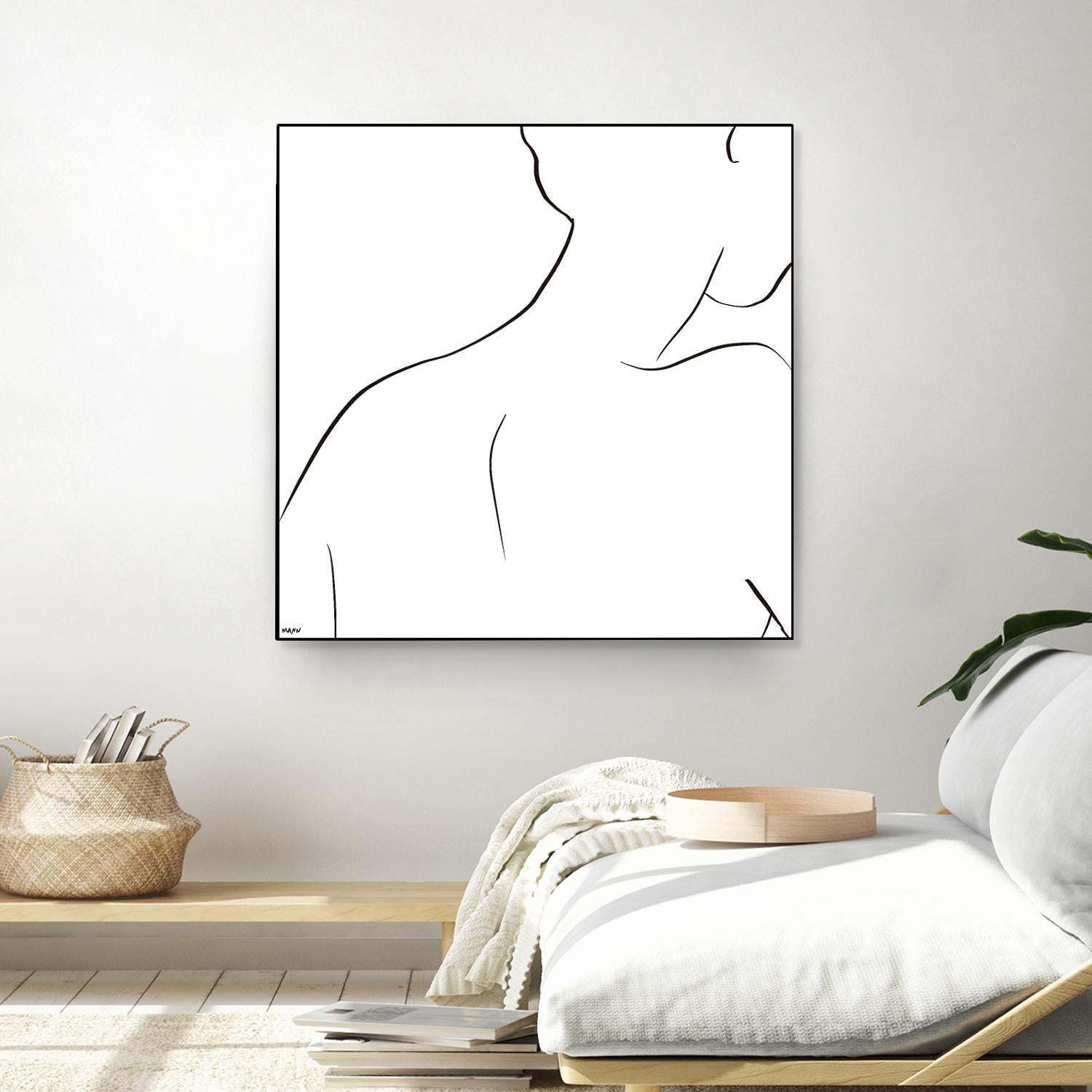 Femme III by Patti Mann on GIANT ART - whites & creams, blacks figurative