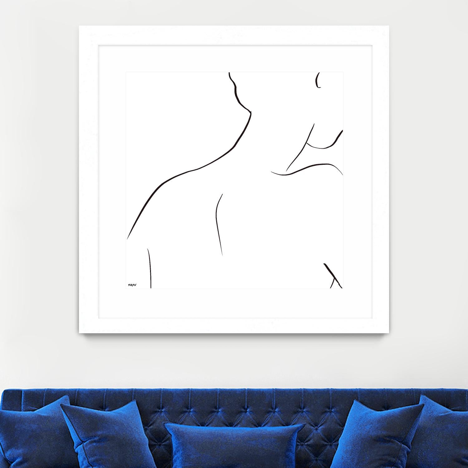 Femme III by Patti Mann on GIANT ART - whites & creams, blacks figurative