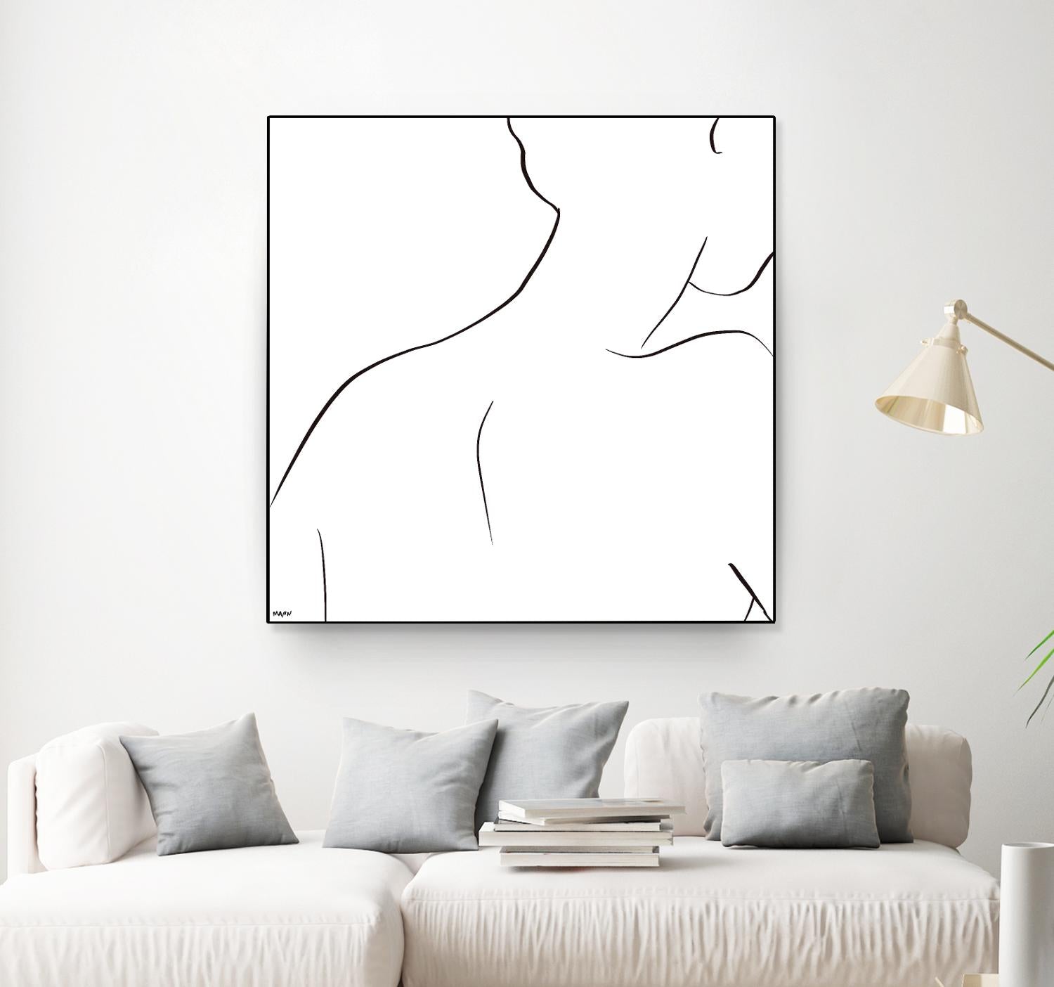 Femme III by Patti Mann on GIANT ART - whites & creams, blacks figurative