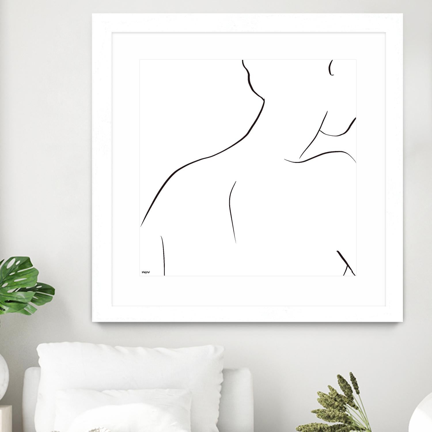 Femme III by Patti Mann on GIANT ART - whites & creams, blacks figurative