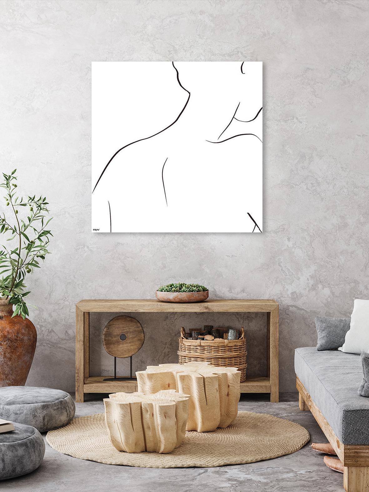 Femme III by Patti Mann on GIANT ART - whites & creams, blacks figurative