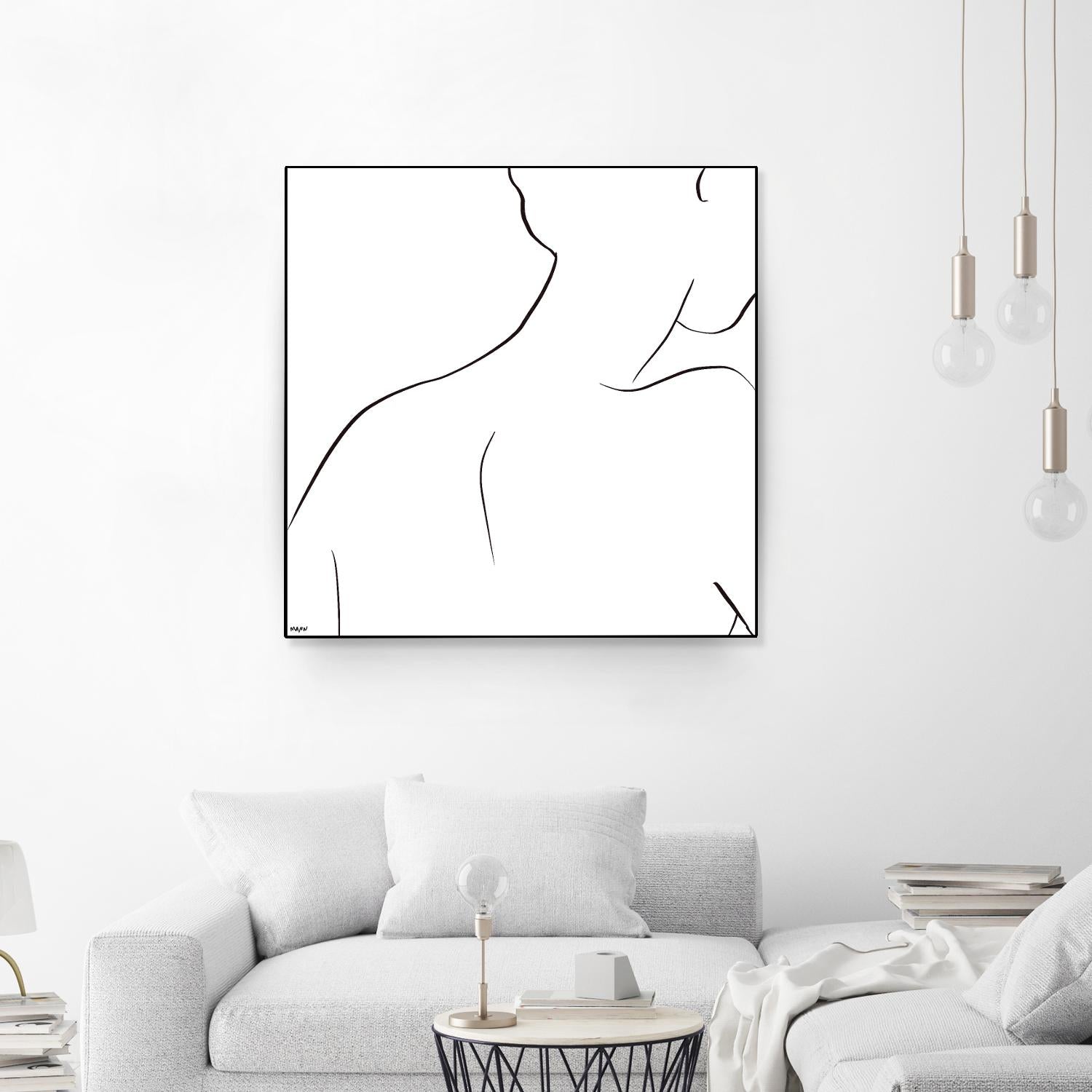 Femme III by Patti Mann on GIANT ART - whites & creams, blacks figurative