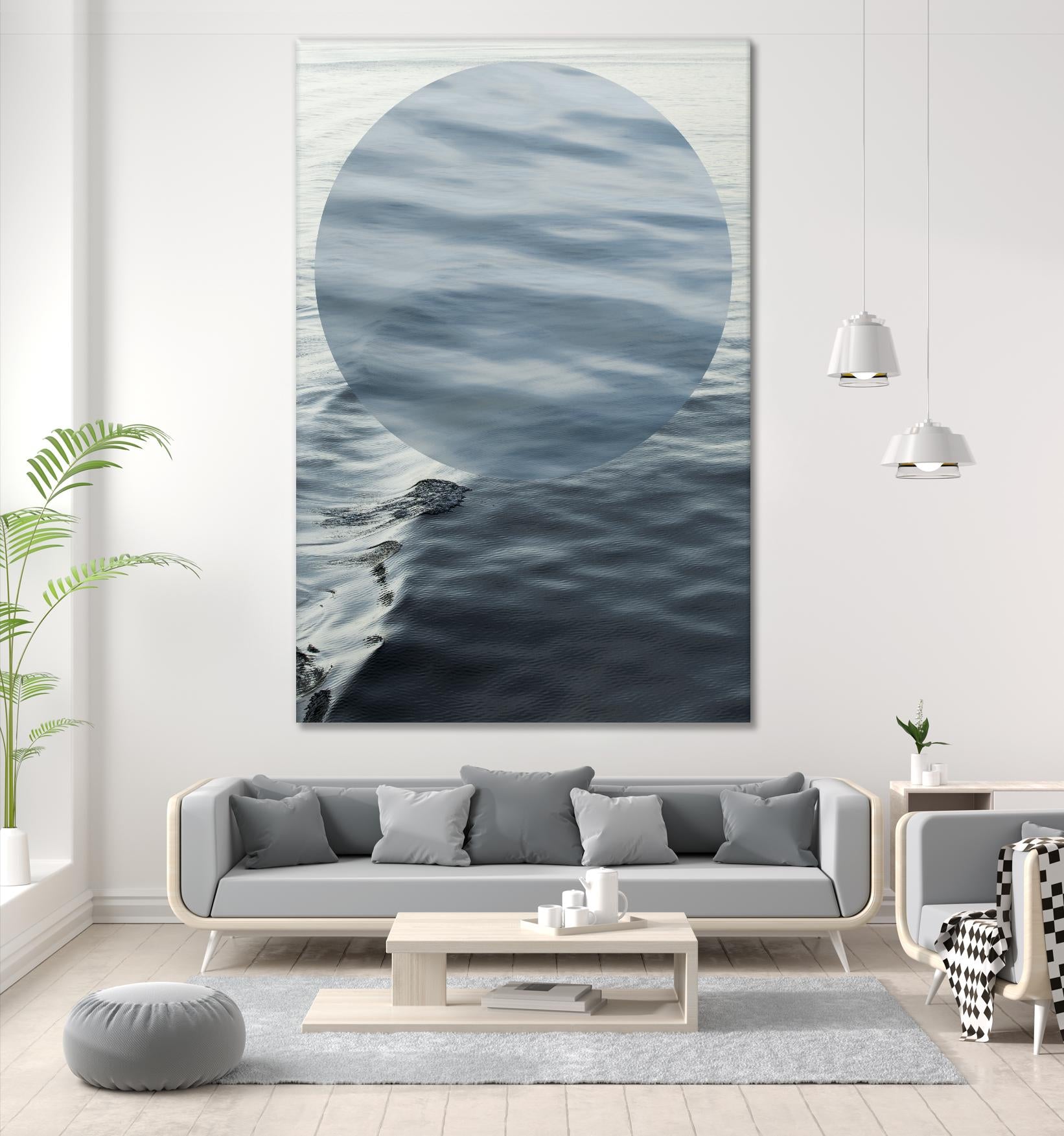 Round Geometric by Aaron Matheson on GIANT ART - grey photo art