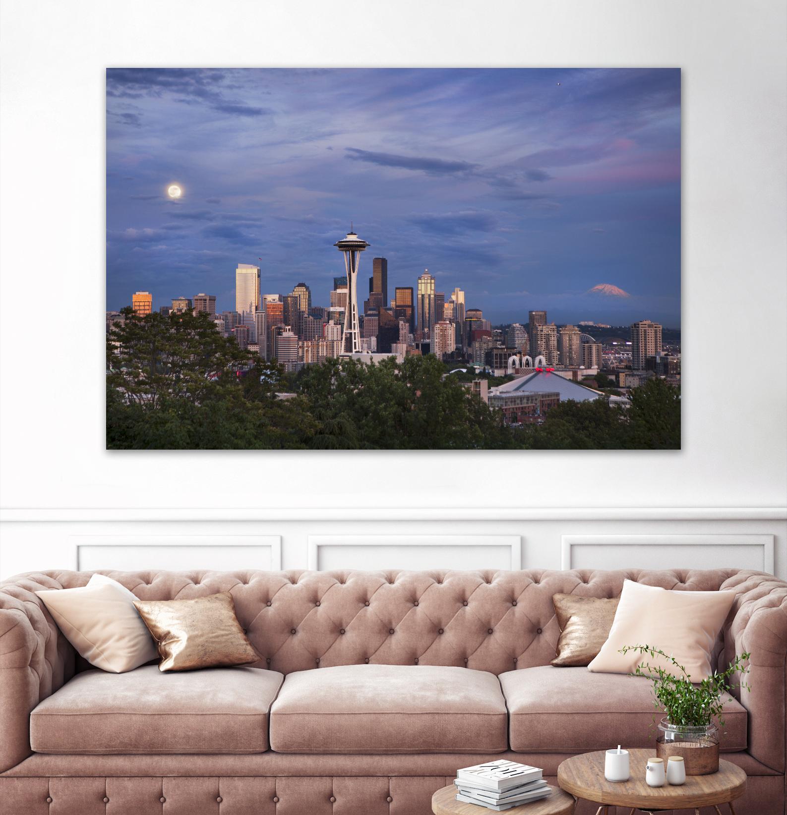 Skyview by Aaron Matheson on GIANT ART - green city scene