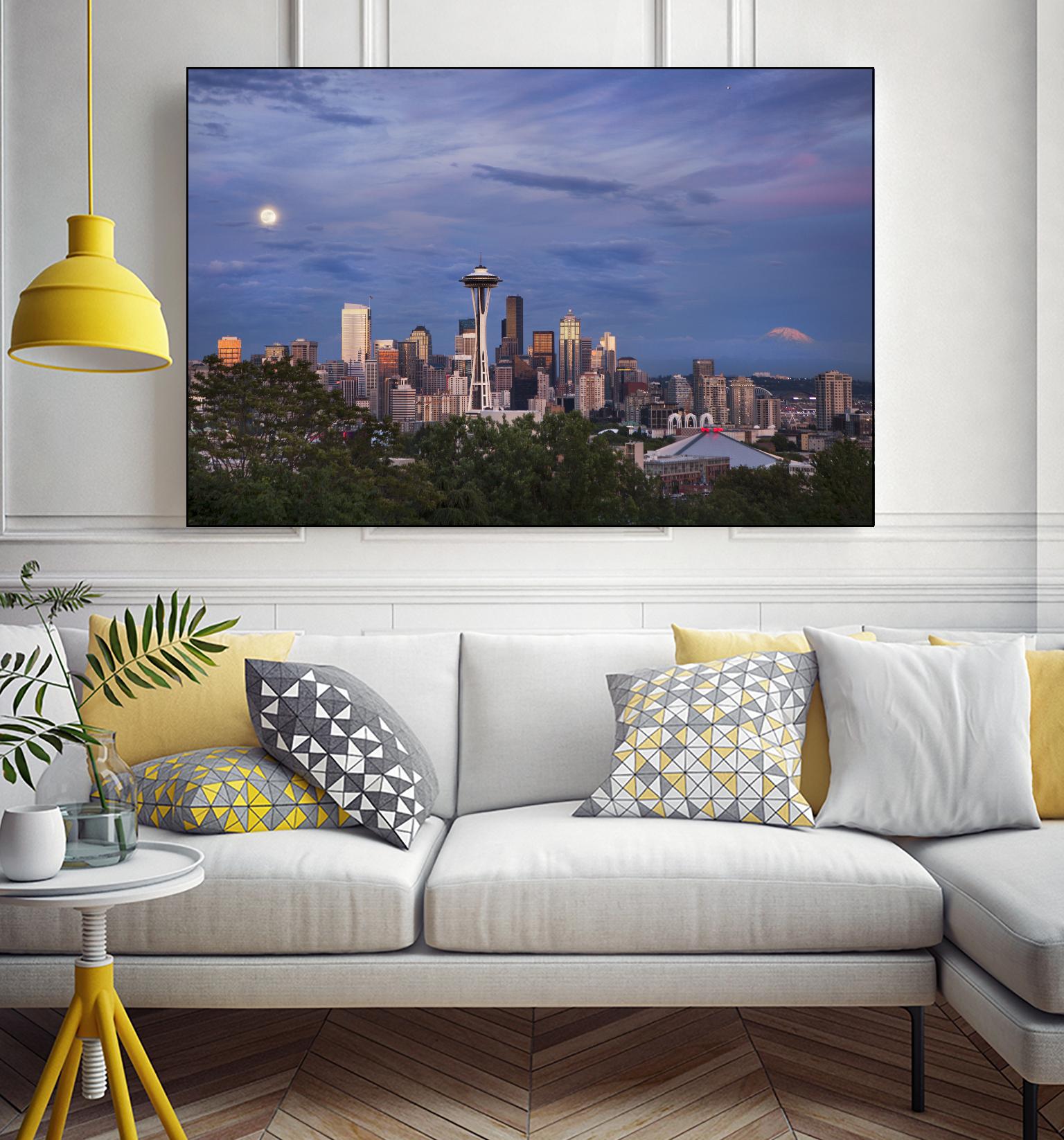 Skyview by Aaron Matheson on GIANT ART - green city scene