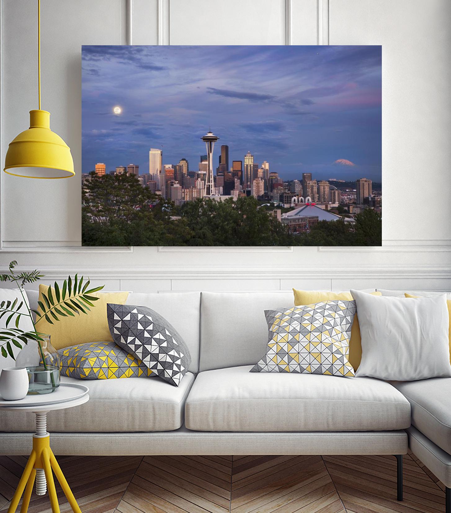 Skyview by Aaron Matheson on GIANT ART - green city scene