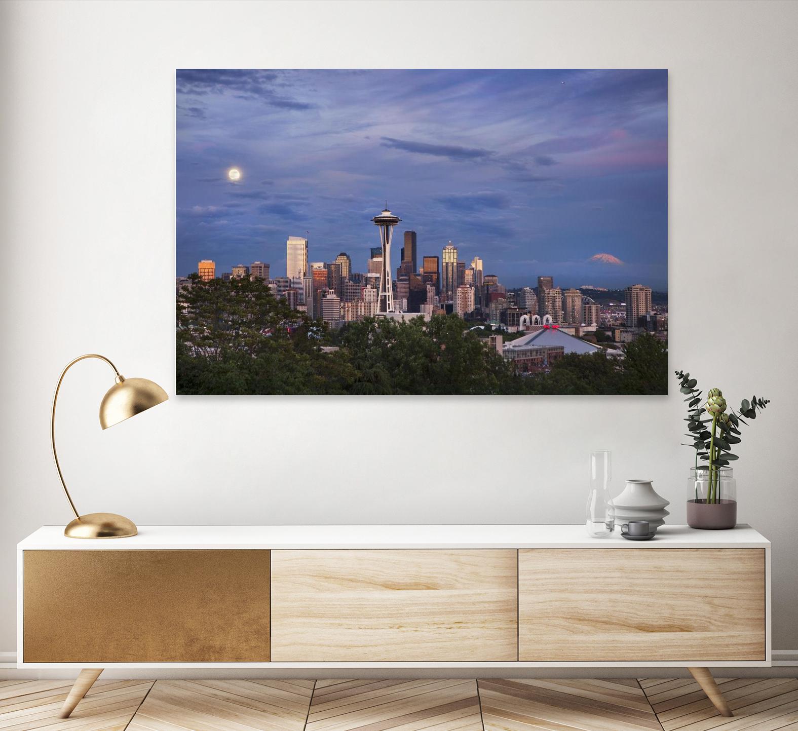 Skyview by Aaron Matheson on GIANT ART - green city scene