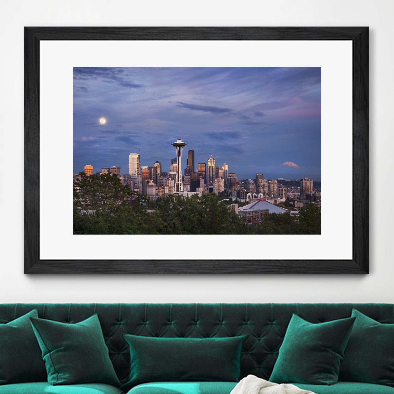 Skyview by Aaron Matheson on GIANT ART - green city scene