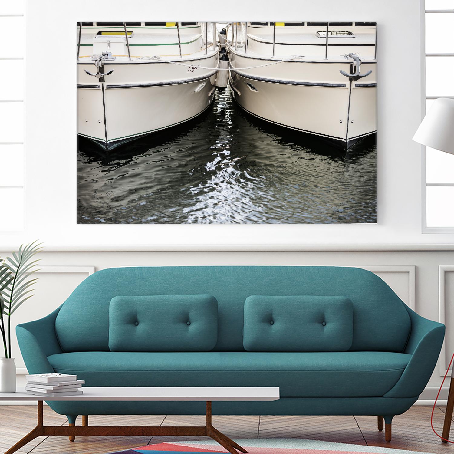 Waiting our Turn by Aaron Matheson on GIANT ART - grey nautical