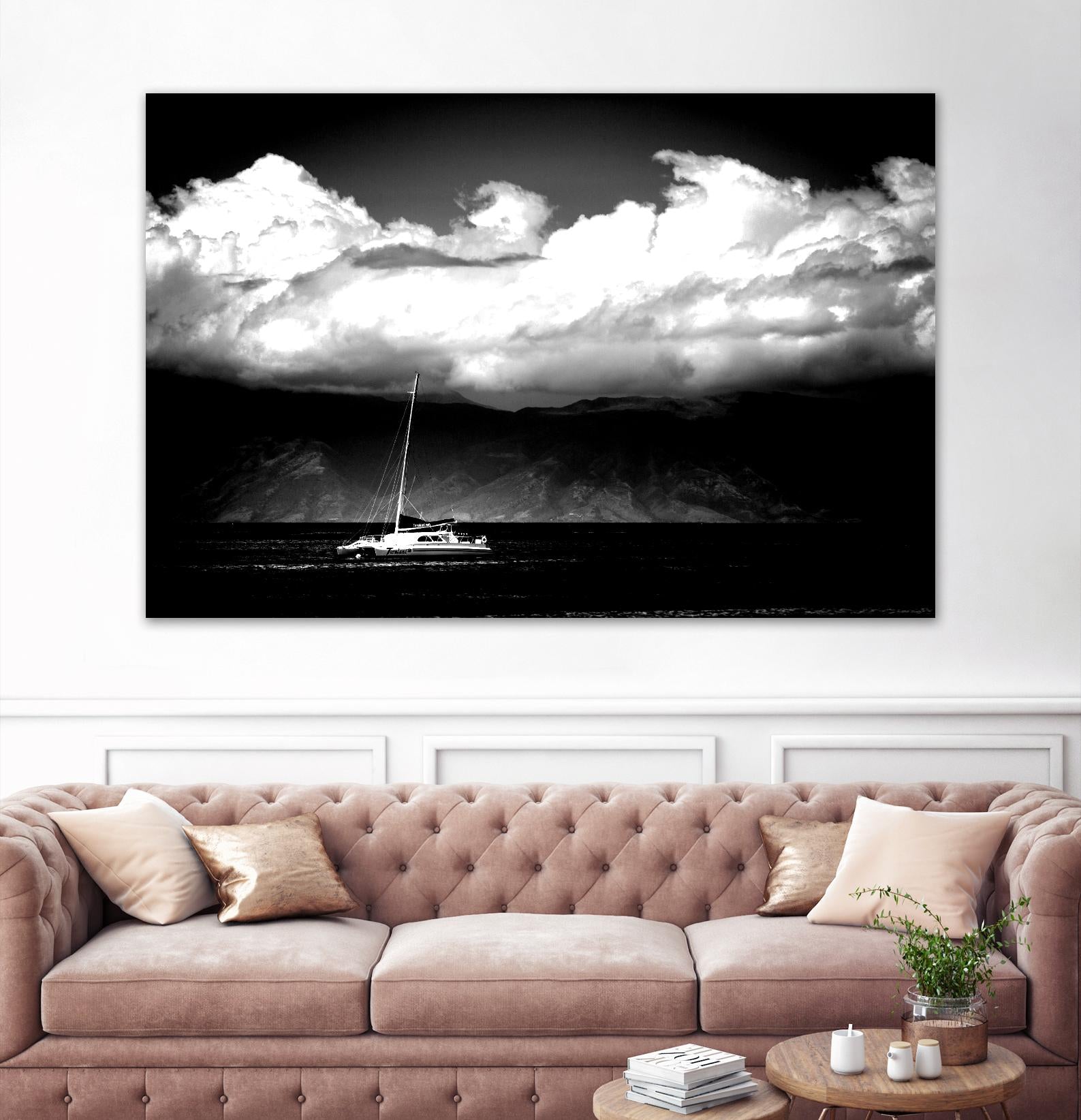 Cotton Skies by Aaron Matheson on GIANT ART - white nautical