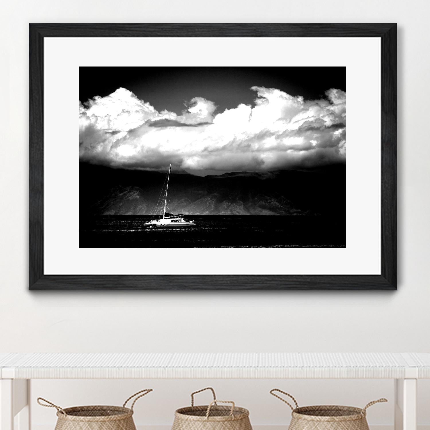 Cotton Skies by Aaron Matheson on GIANT ART - white nautical