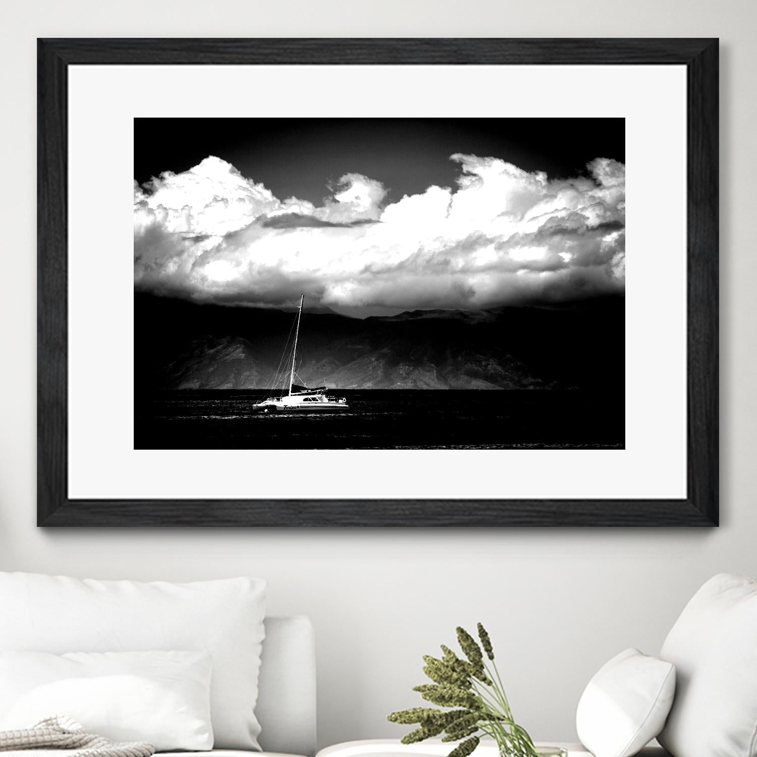 Cotton Skies by Aaron Matheson on GIANT ART - white nautical