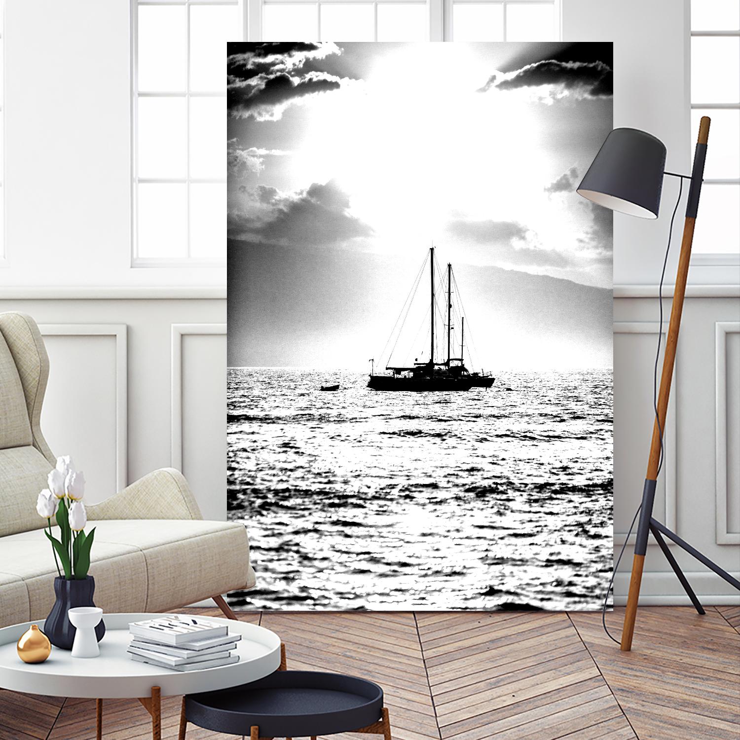 Waiting for the Wind by Aaron Matheson on GIANT ART - white nautical