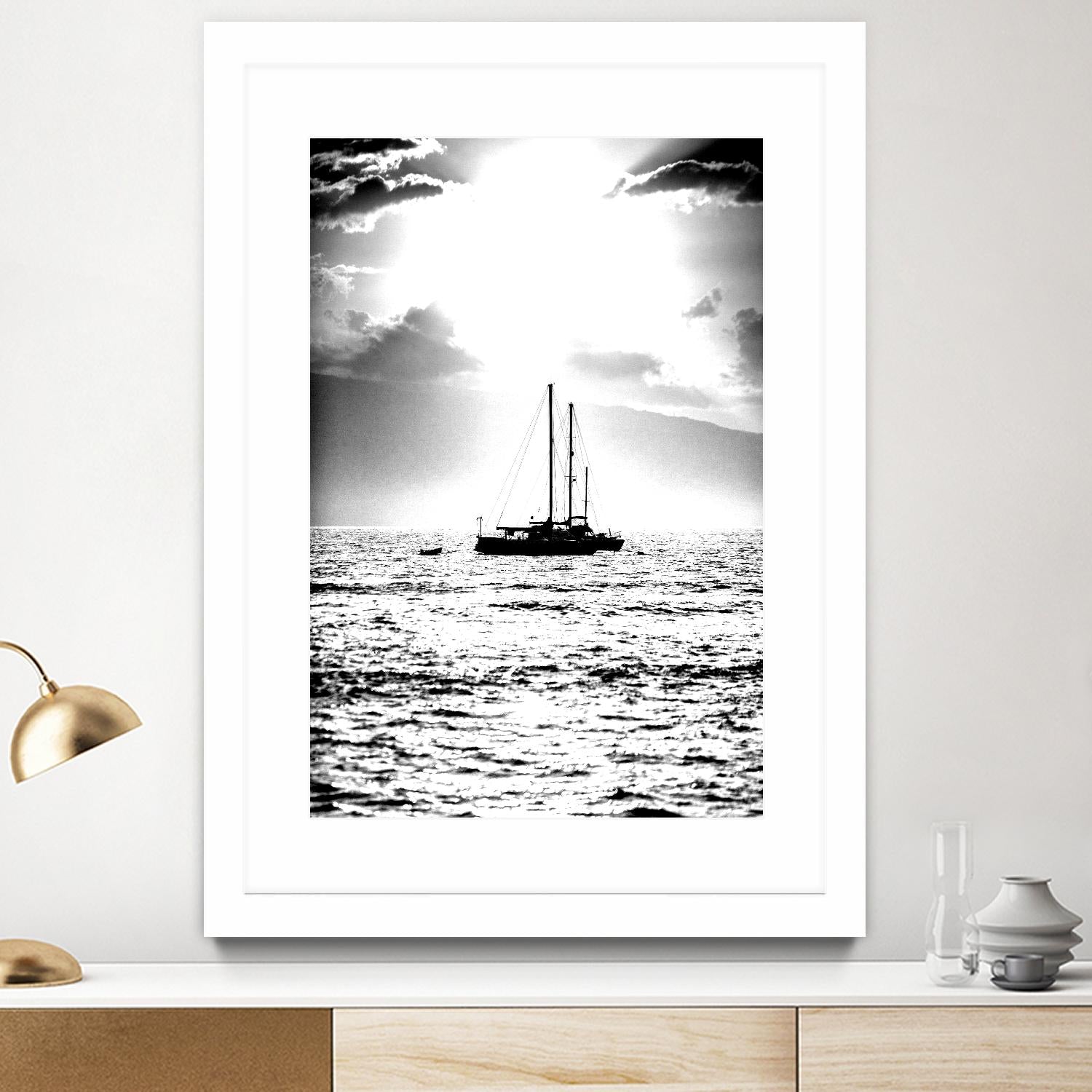 Waiting for the Wind by Aaron Matheson on GIANT ART - white nautical