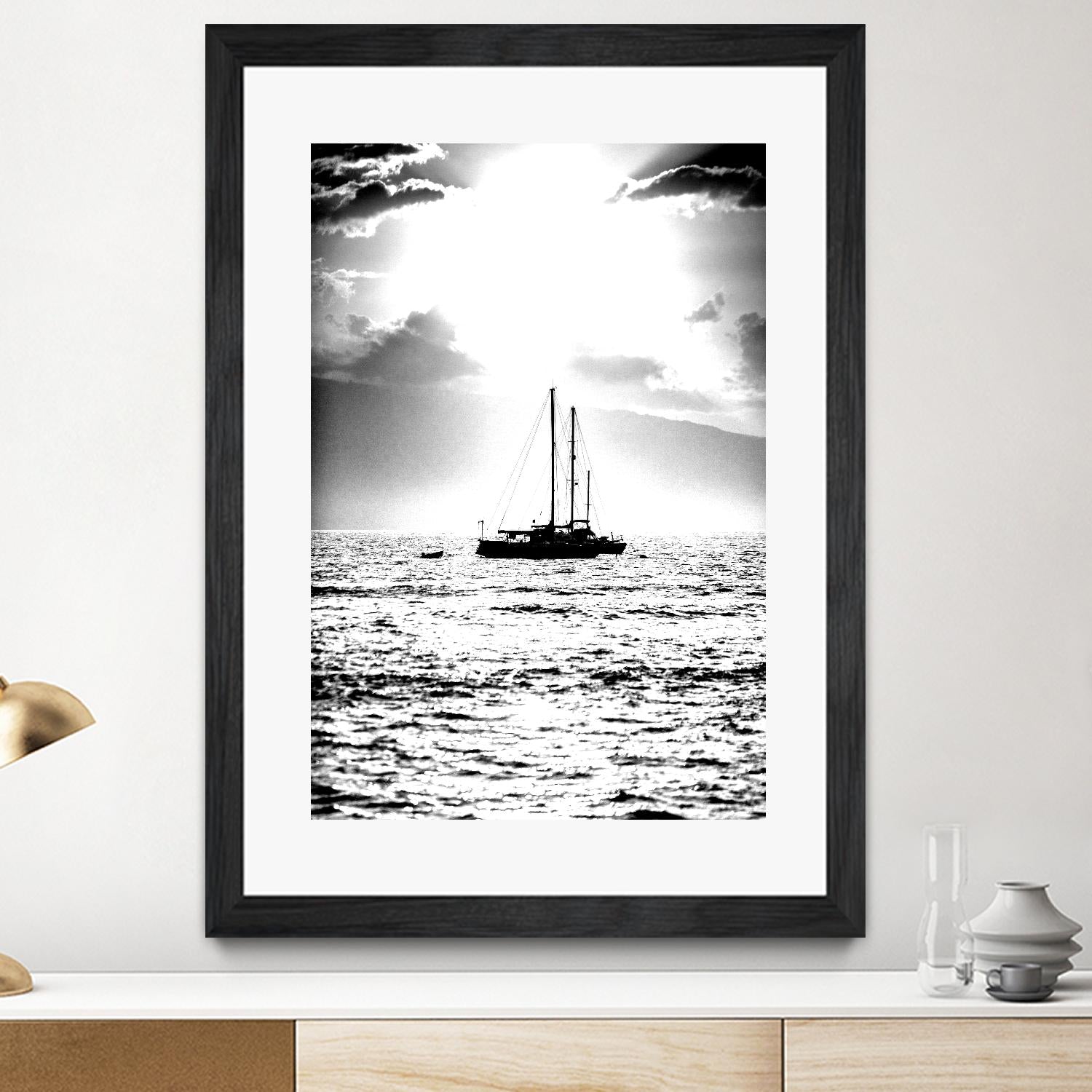 Waiting for the Wind by Aaron Matheson on GIANT ART - white nautical