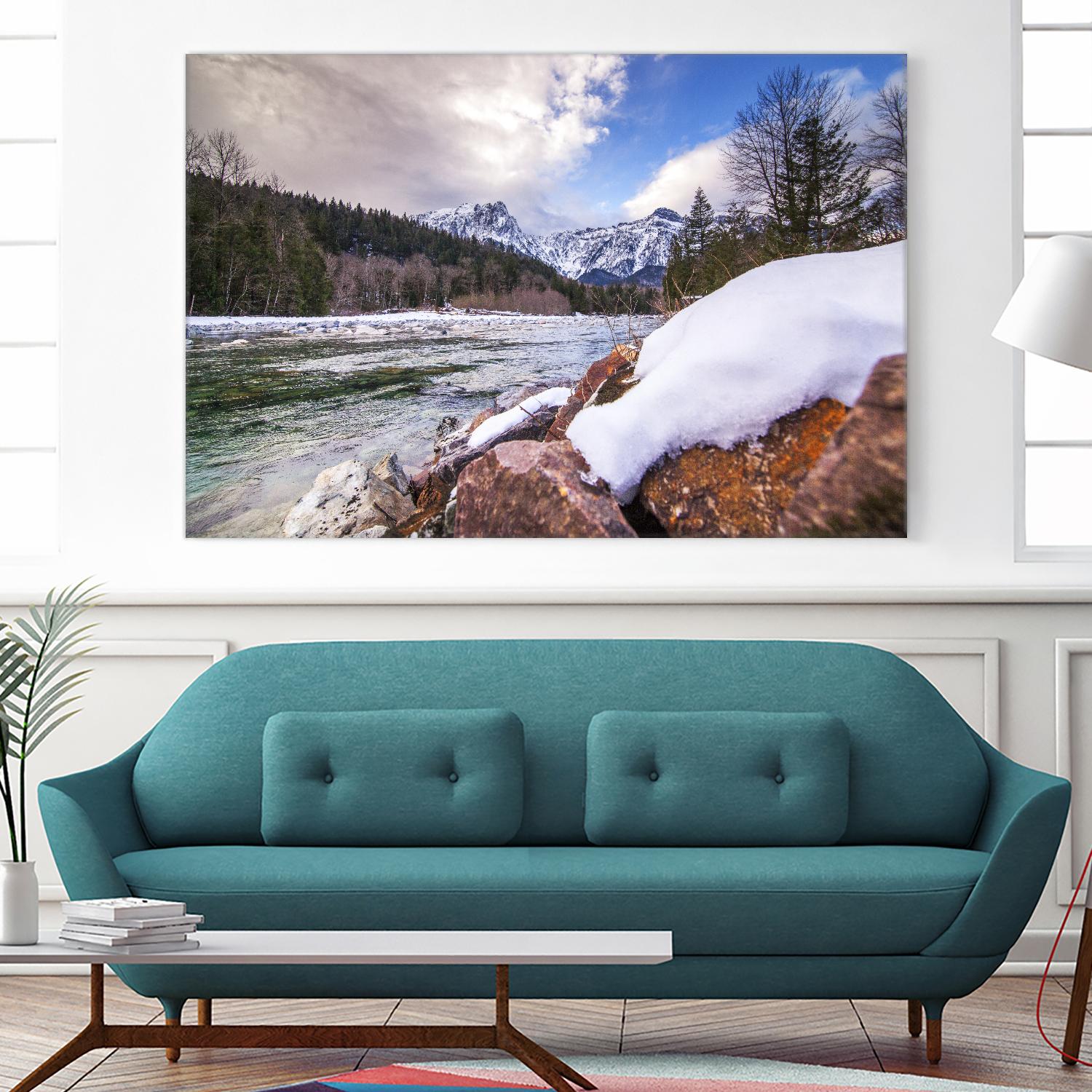 Snow Capped Days by Aaron Matheson on GIANT ART - white landscape