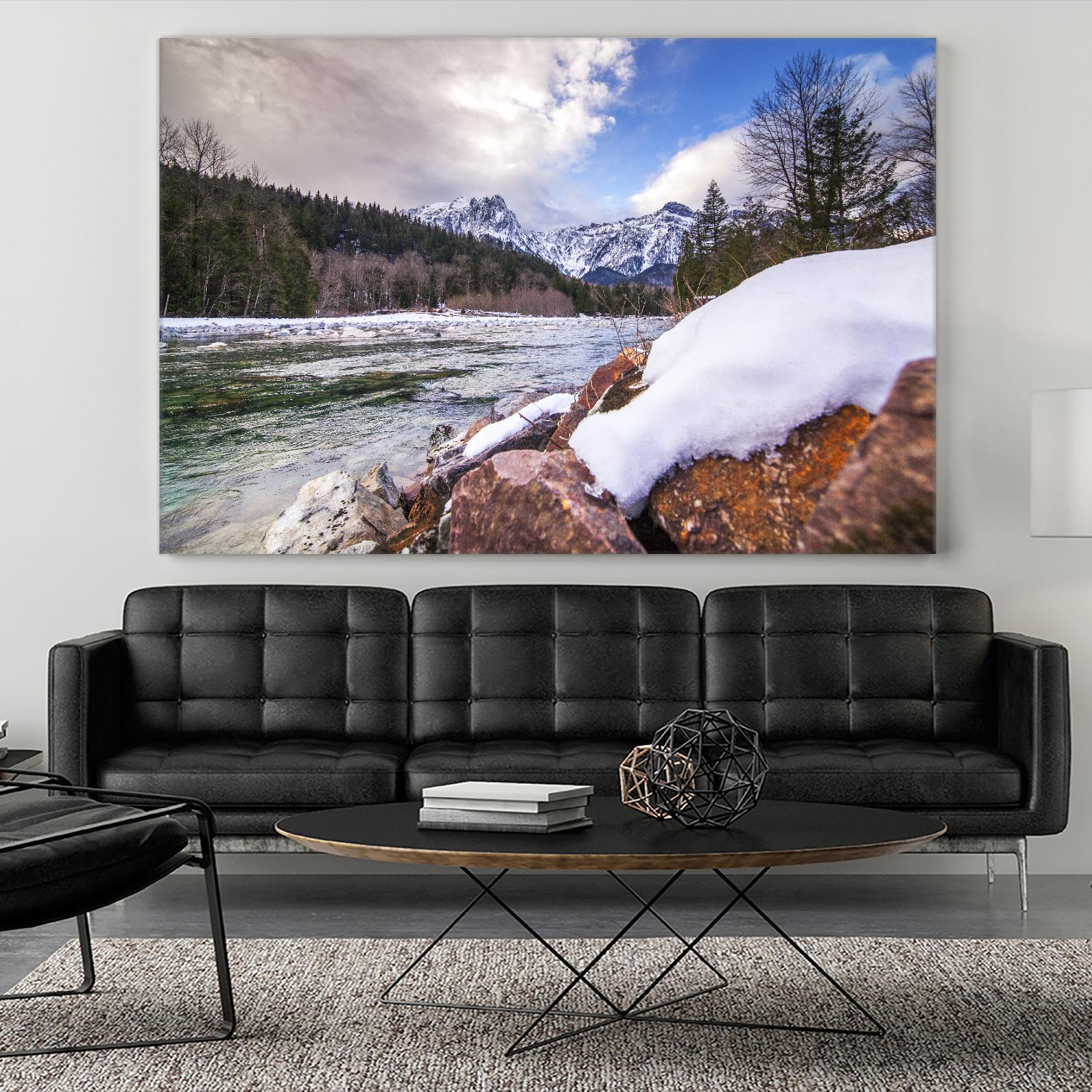 Snow Capped Days by Aaron Matheson on GIANT ART - white landscape