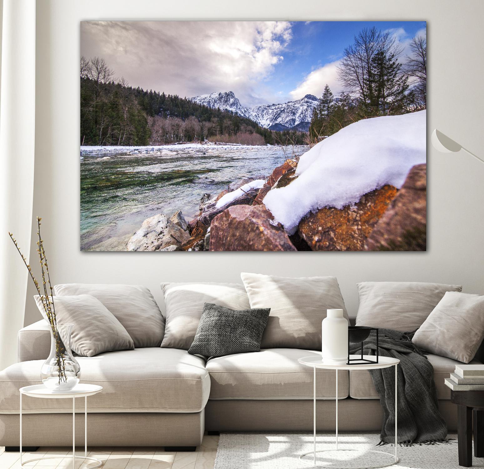 Snow Capped Days by Aaron Matheson on GIANT ART - white landscape