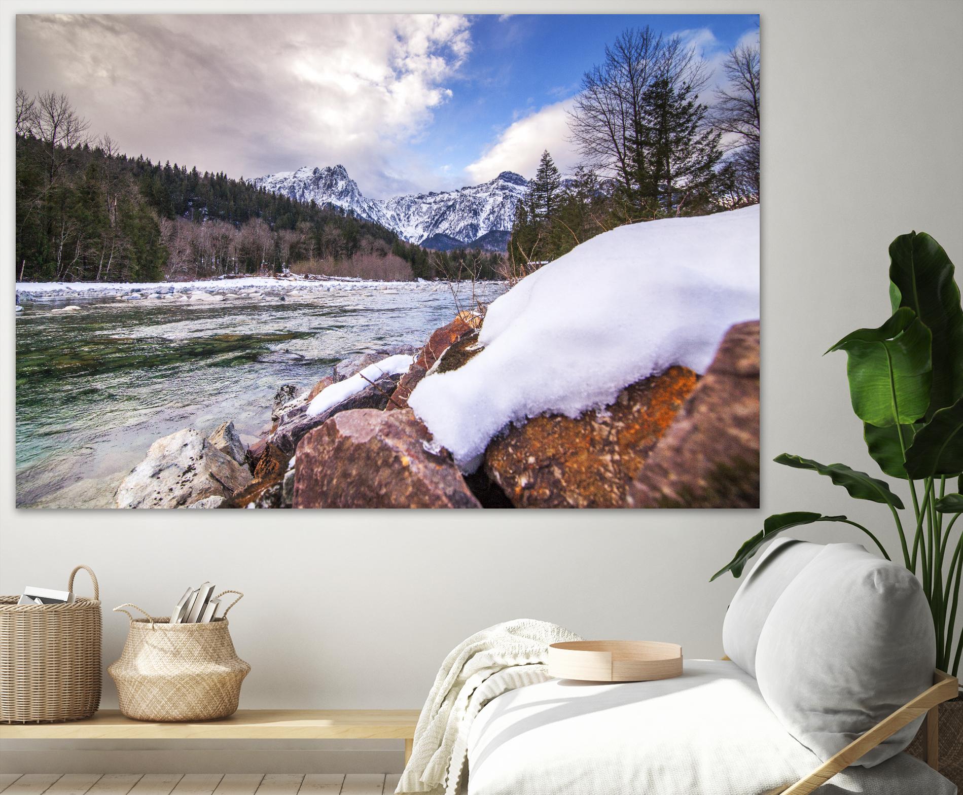 Snow Capped Days by Aaron Matheson on GIANT ART - white landscape