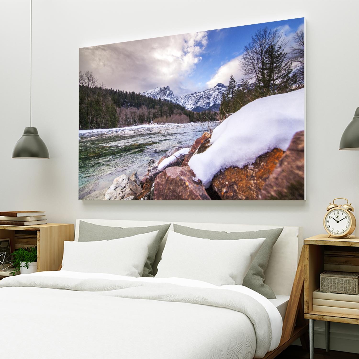 Snow Capped Days by Aaron Matheson on GIANT ART - white landscape
