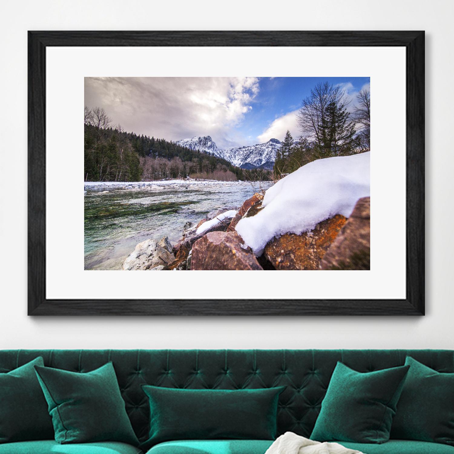 Snow Capped Days by Aaron Matheson on GIANT ART - white landscape