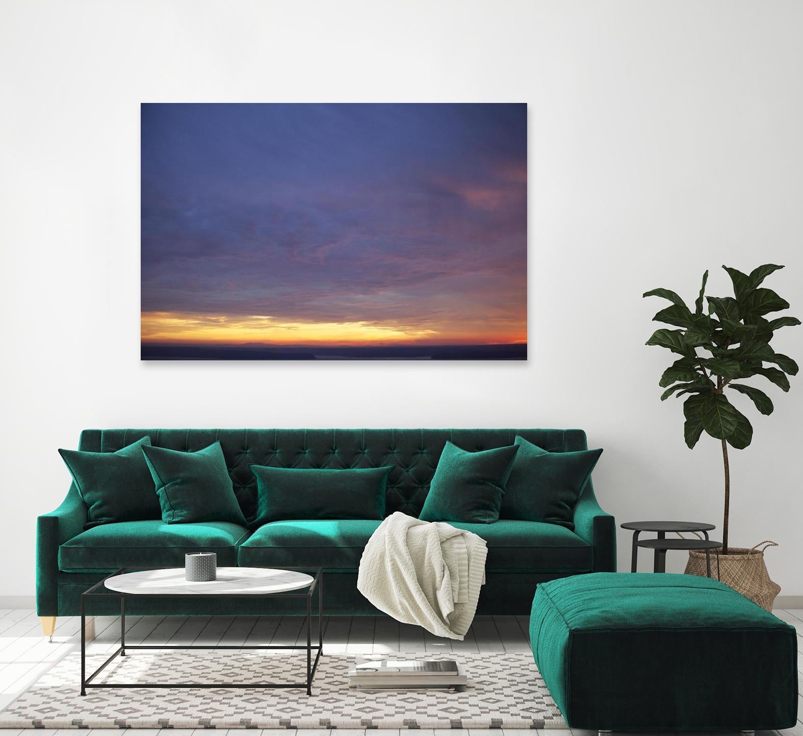 Cloudy View by Aaron Matheson on GIANT ART - yellow landscape