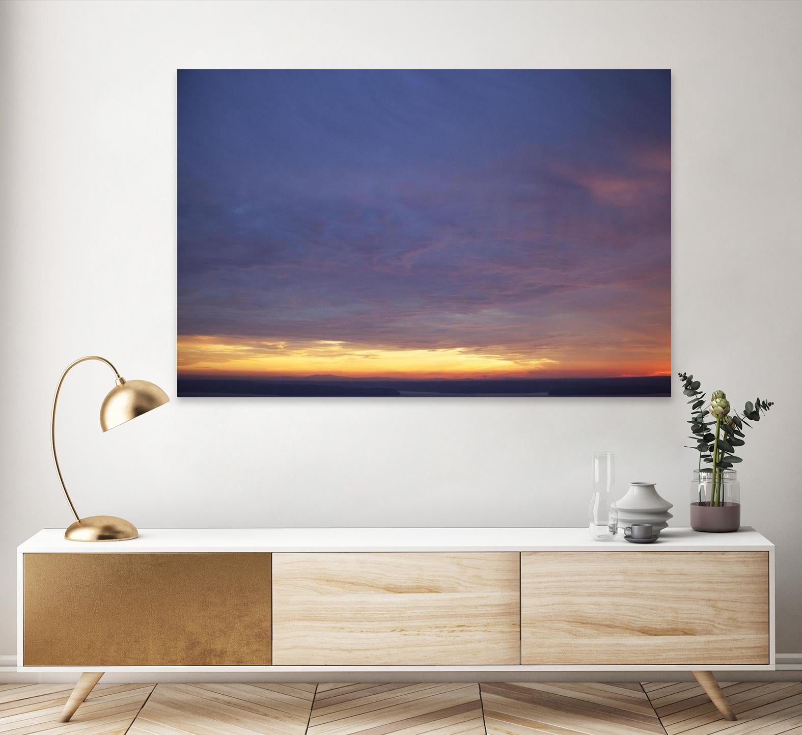 Cloudy View by Aaron Matheson on GIANT ART - yellow landscape