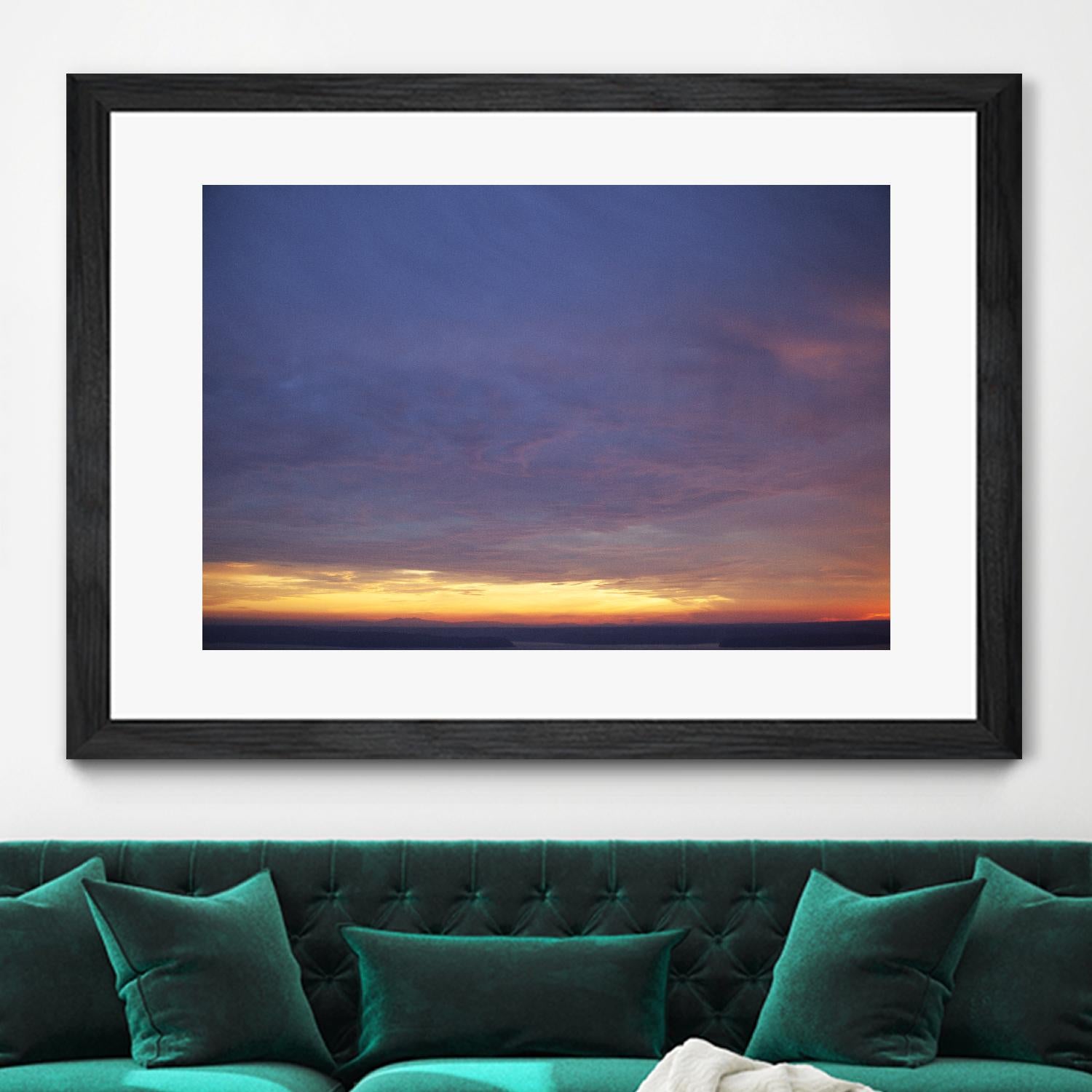 Cloudy View by Aaron Matheson on GIANT ART - yellow landscape