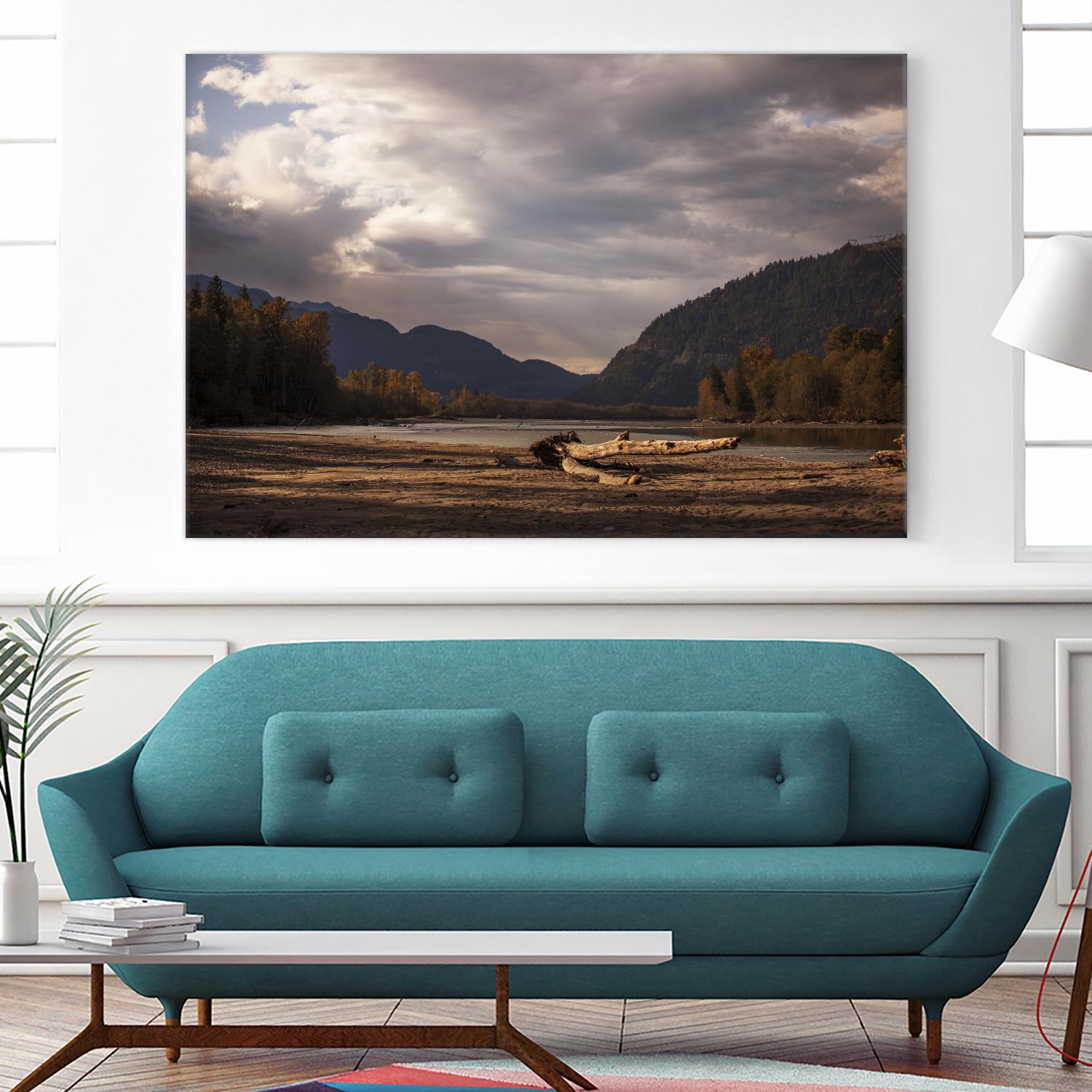 Lake Views by Aaron Matheson on GIANT ART - grey landscape