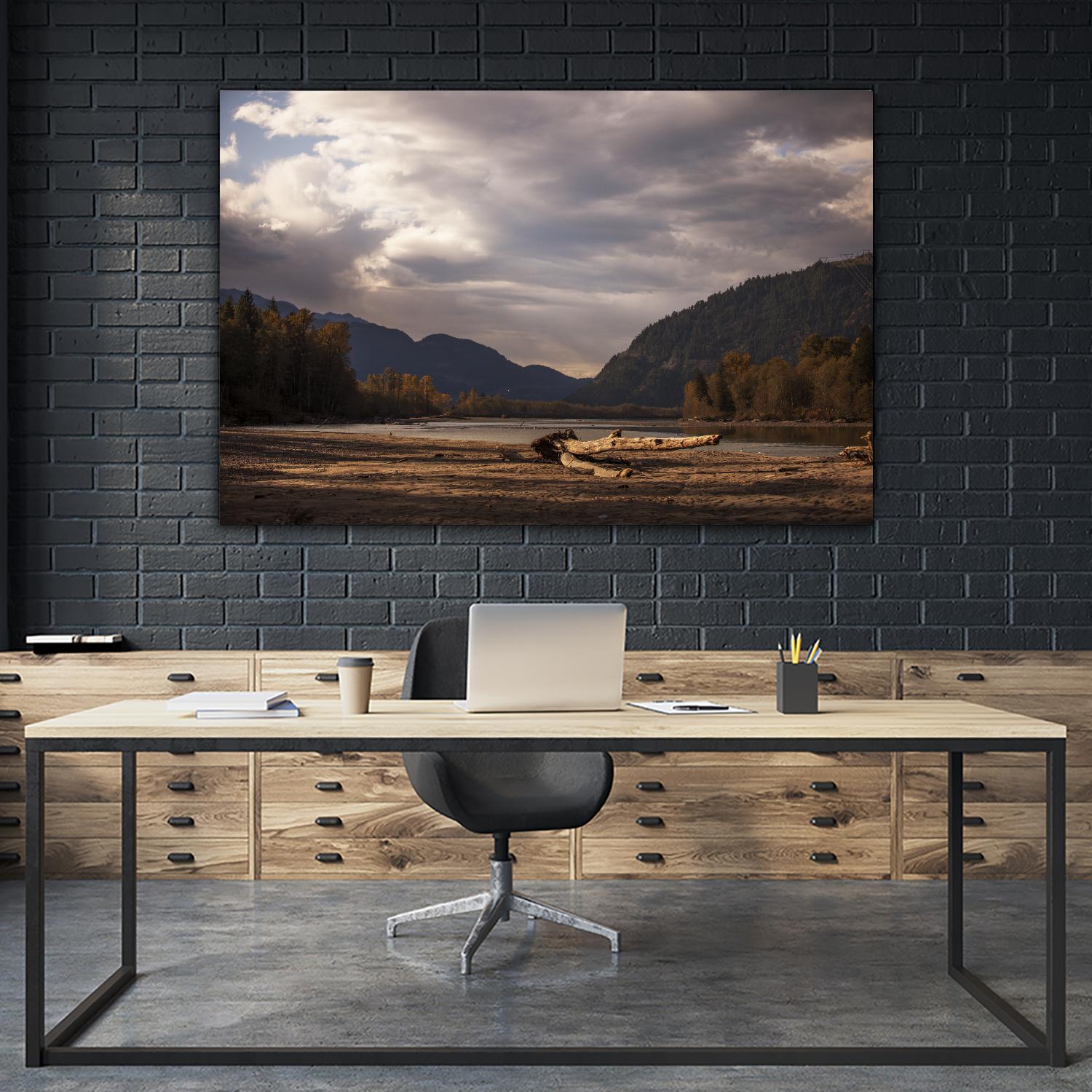 Lake Views by Aaron Matheson on GIANT ART - grey landscape