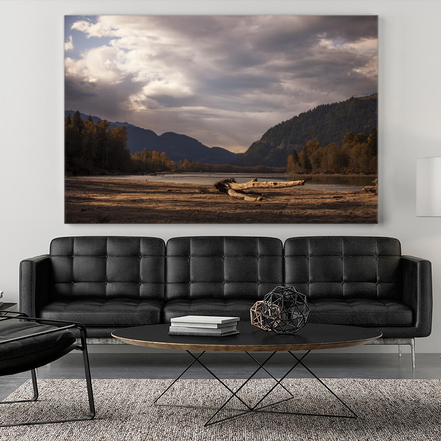 Lake Views by Aaron Matheson on GIANT ART - grey landscape