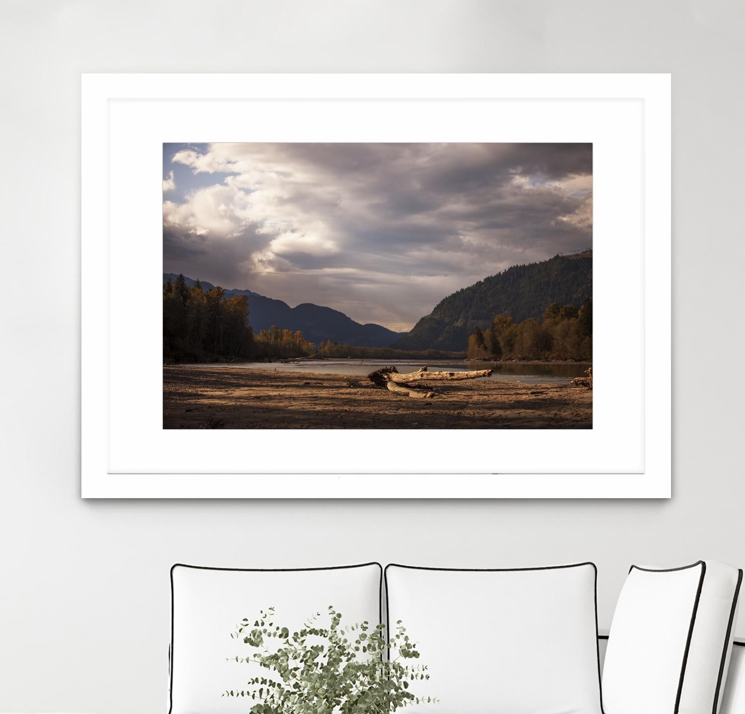 Lake Views by Aaron Matheson on GIANT ART - grey landscape