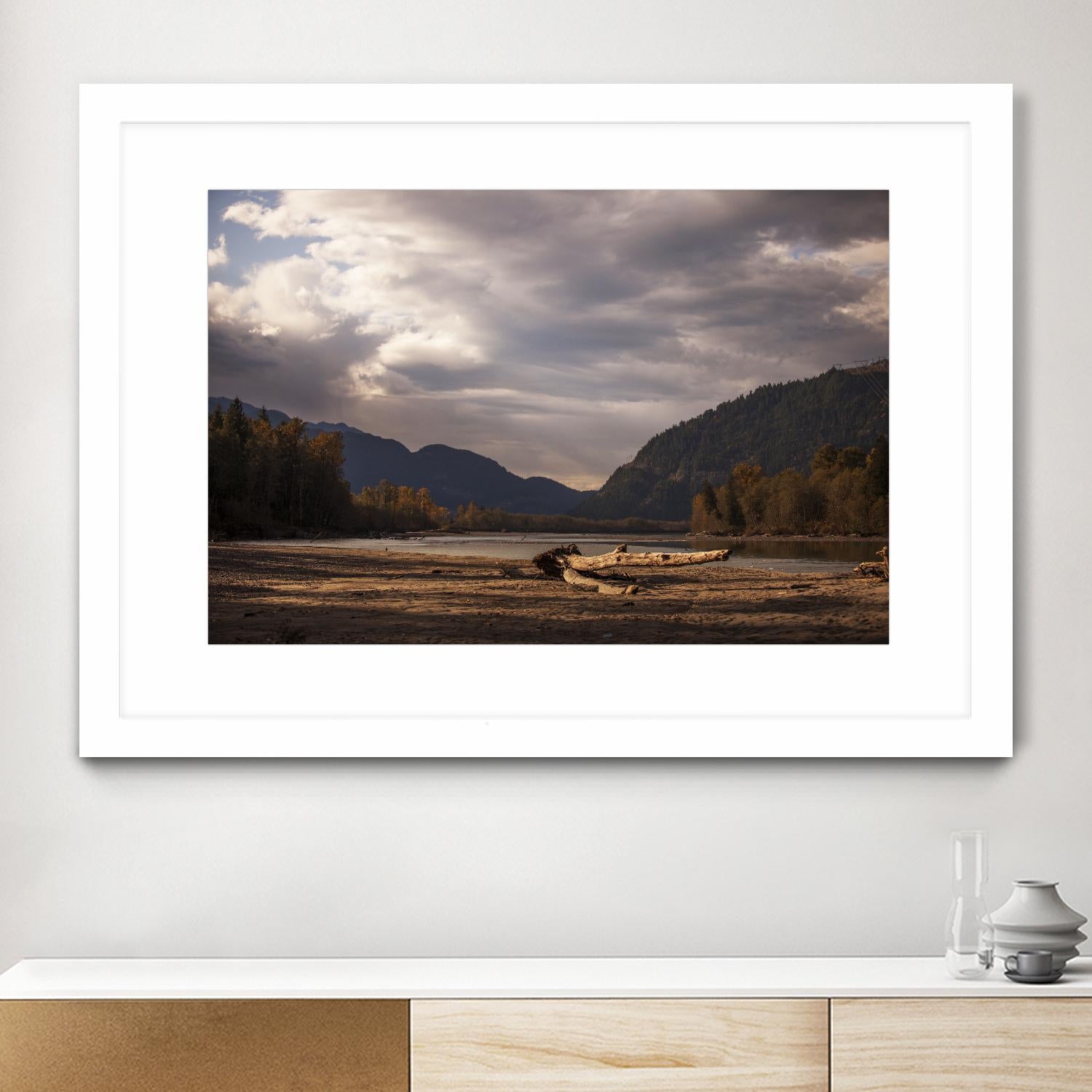 Lake Views by Aaron Matheson on GIANT ART - grey landscape