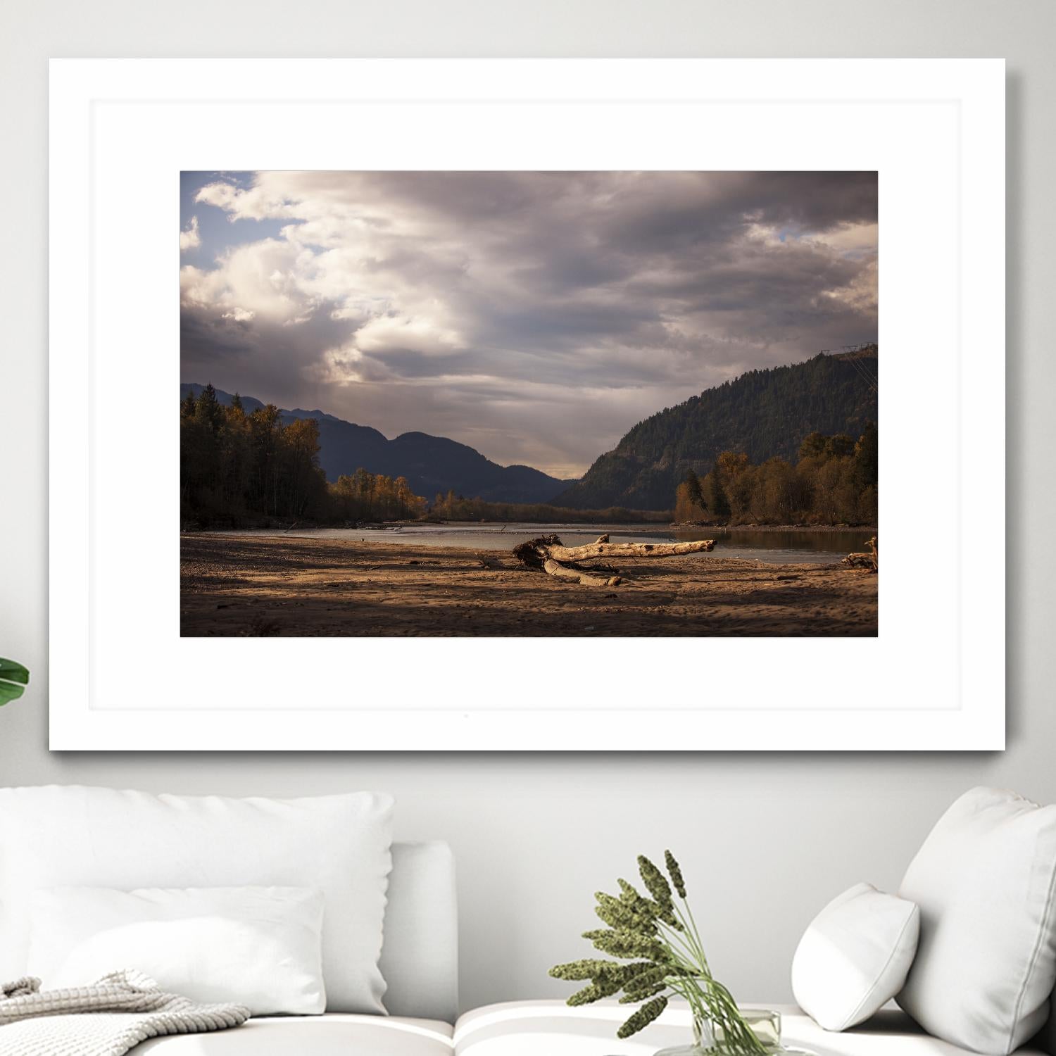 Lake Views by Aaron Matheson on GIANT ART - grey landscape